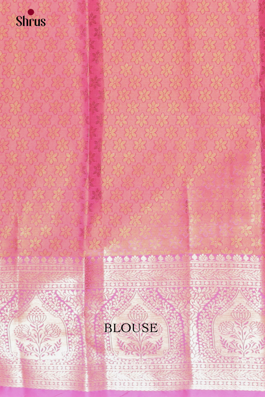 Purple & Pink - Kanchipuram-halfpure Saree - Shop on Shrus.com