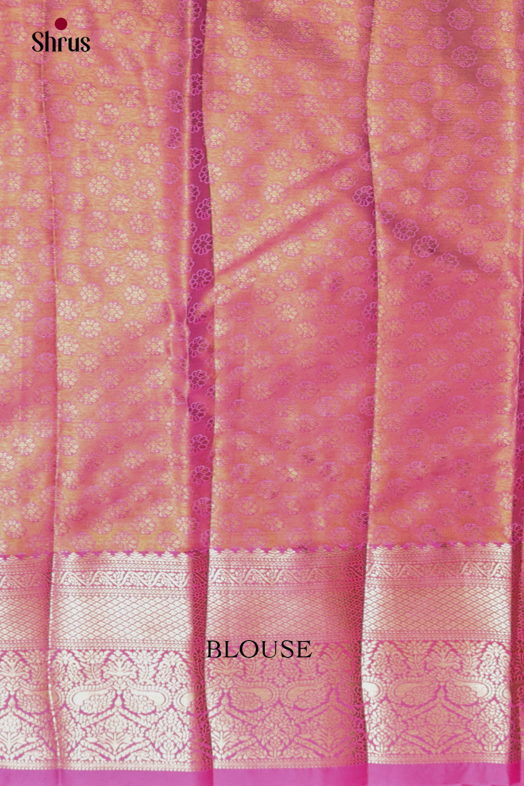 Green & Pink - Kanchipuram-halfpure Saree - Shop on Shrus.com