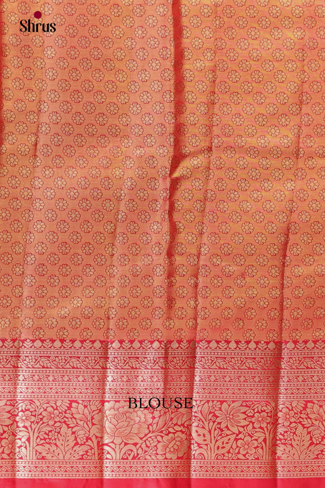 Green & Red - Kanchipuram-halfpure Saree - Shop on Shrus.com