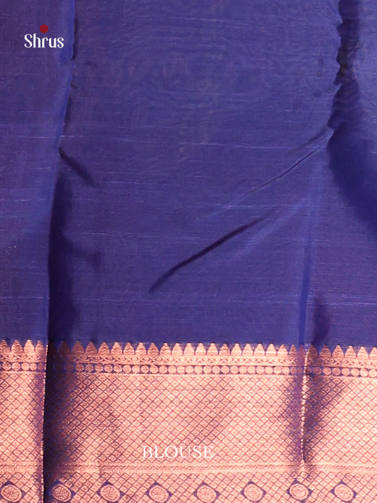 Purple & Blue- Kanchipuram-halfpure Saree - Shop on Shrus.com