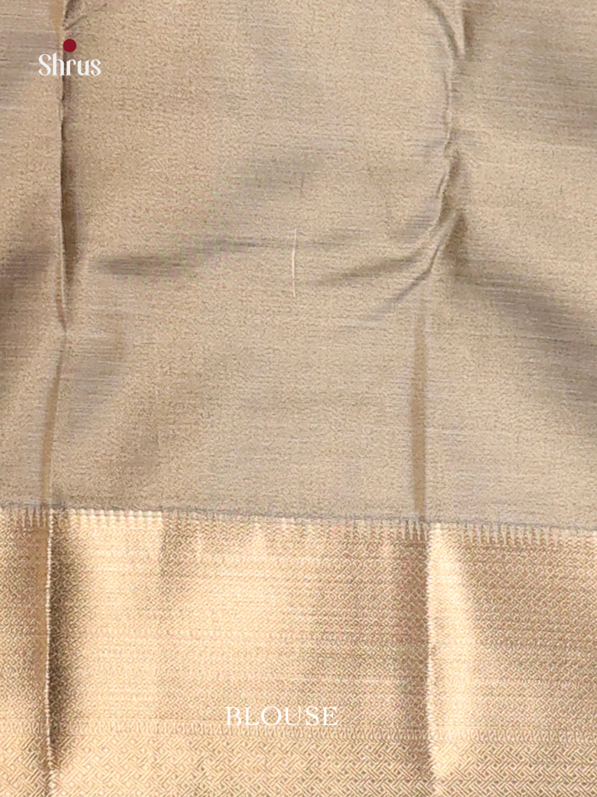 Cream & Grey - Kanchipuram-halfpure Saree