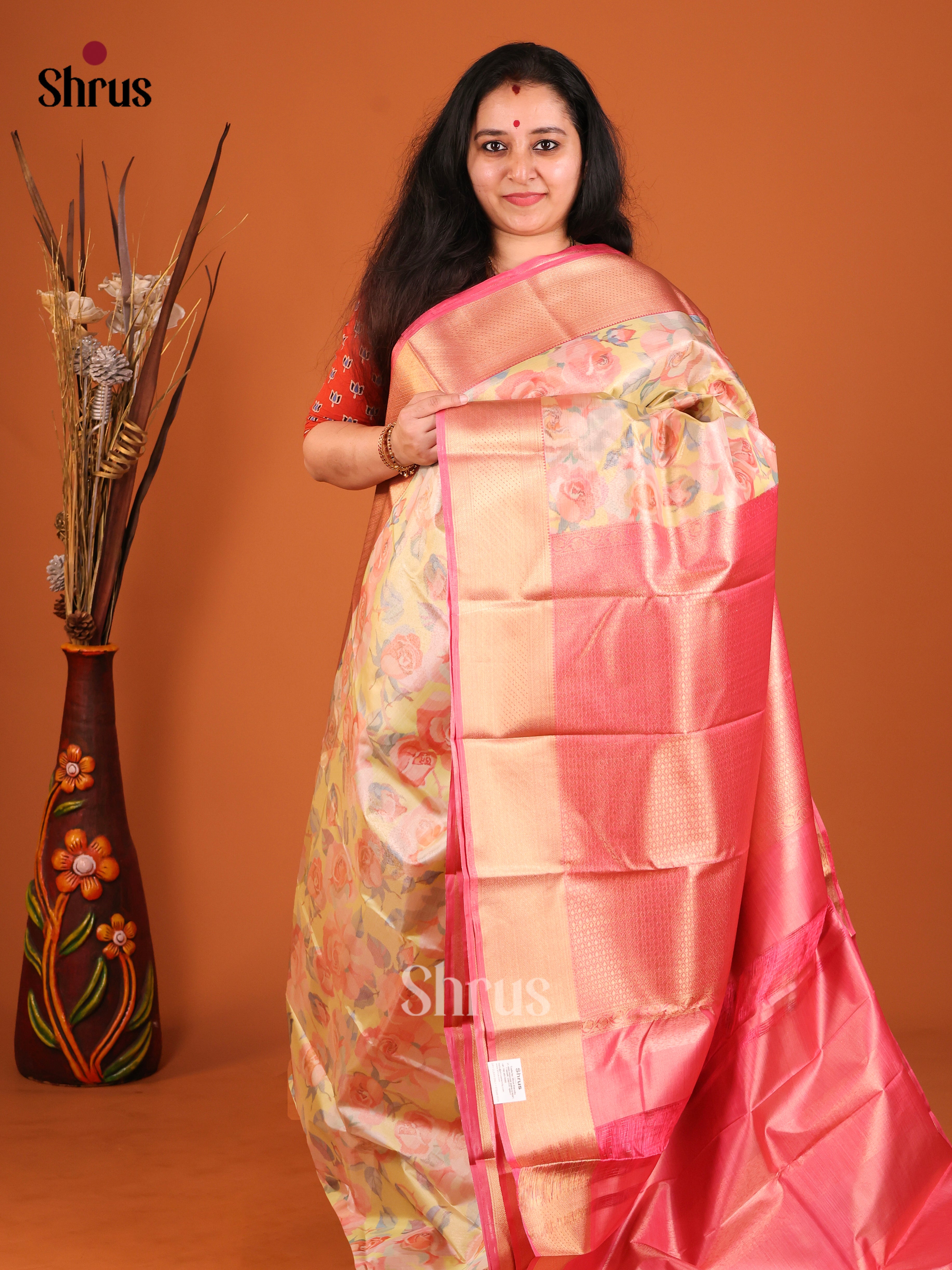 DHS26062 - Kanchipuram-halfpure Saree - Shop on Shrus.com