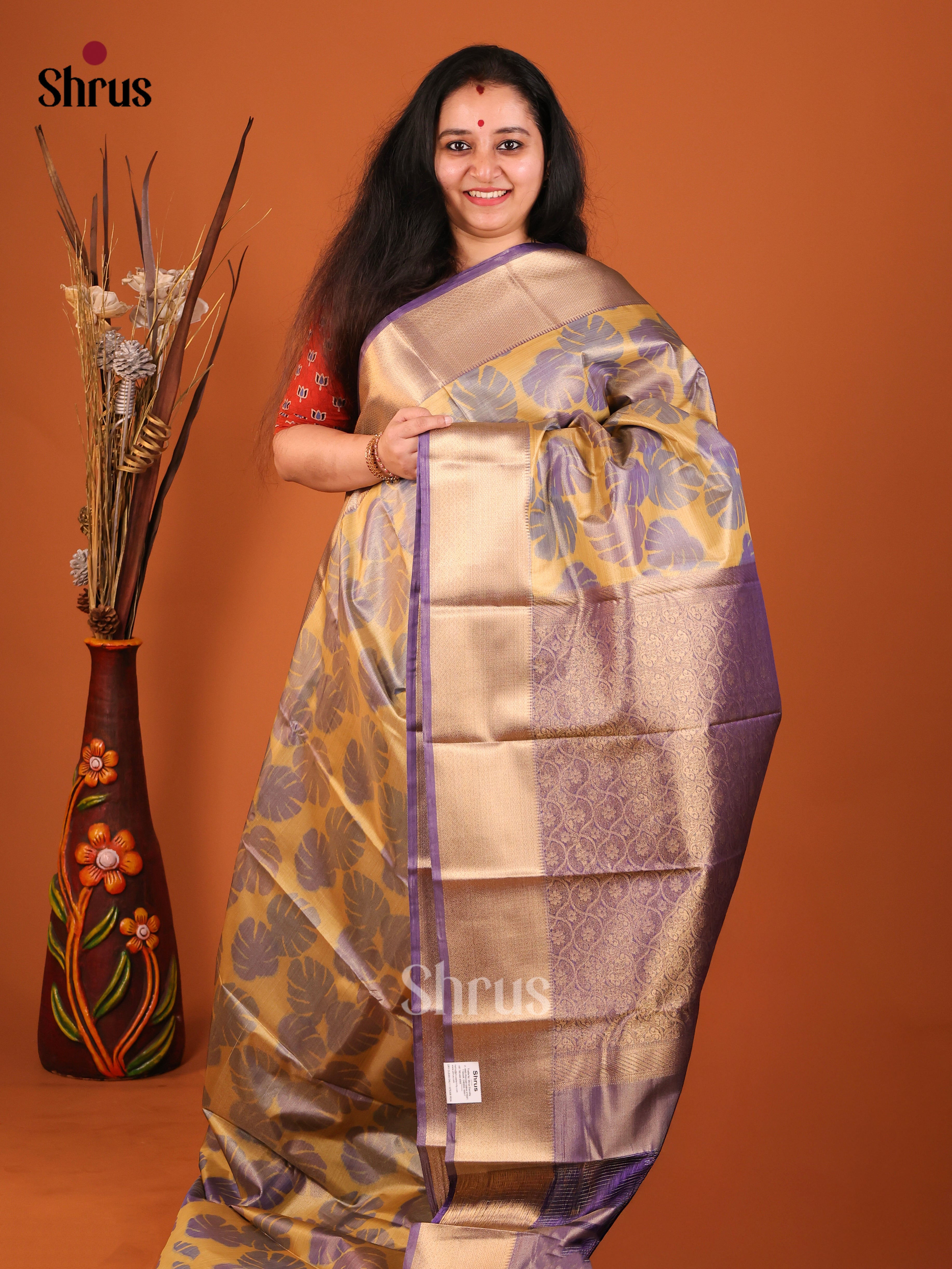 DHS26074 - Kanchipuram-halfpure Saree - Shop on Shrus.com