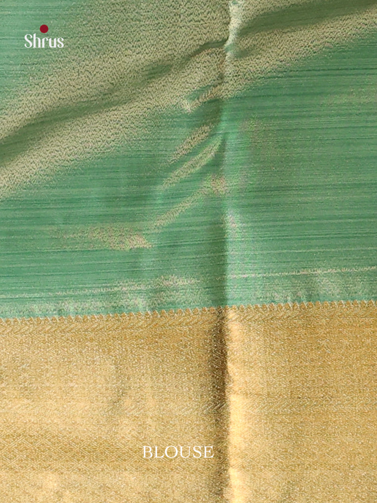 Green Lined Kanchipuram-halfpure Saree 1