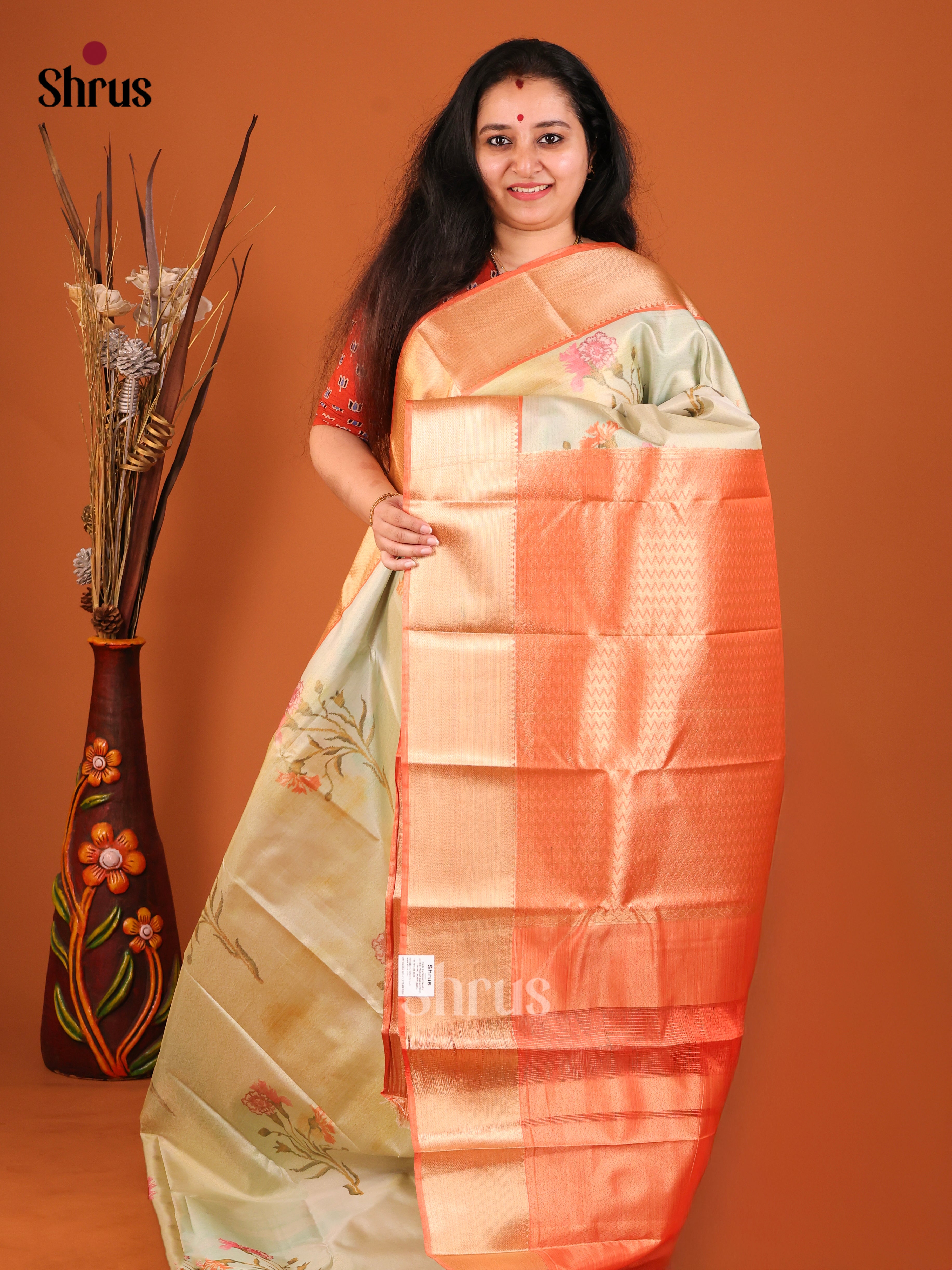 DHS26098 - Kanchipuram-halfpure Saree - Shop on Shrus.com