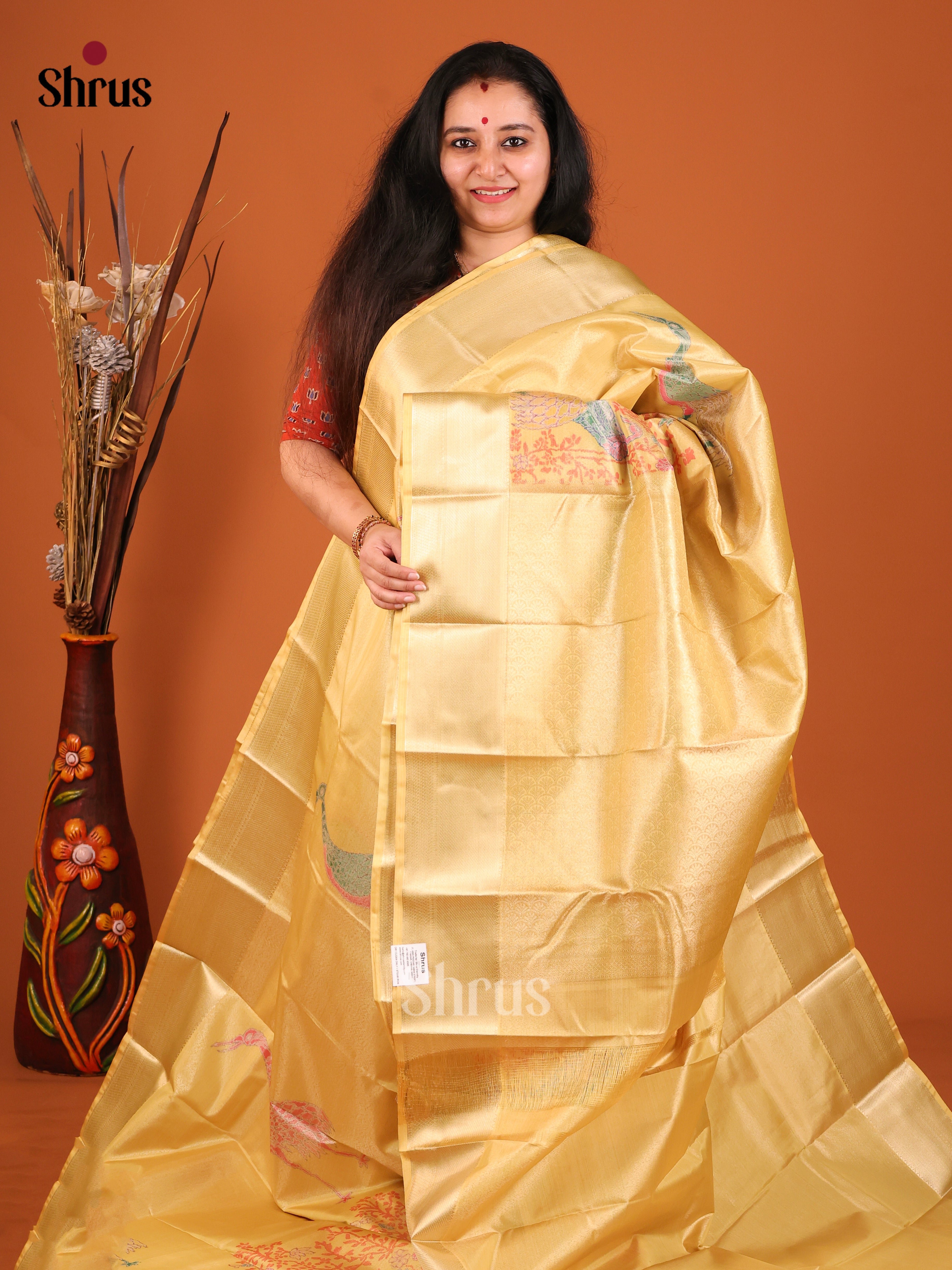 DHS26100 - Kanchipuram-halfpure Saree - Shop on Shrus.com