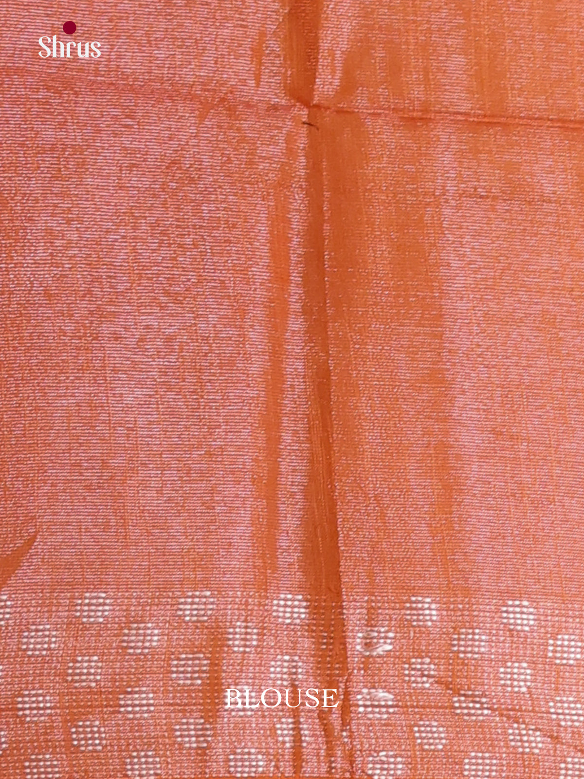 Orange - Semi Tissue Saree