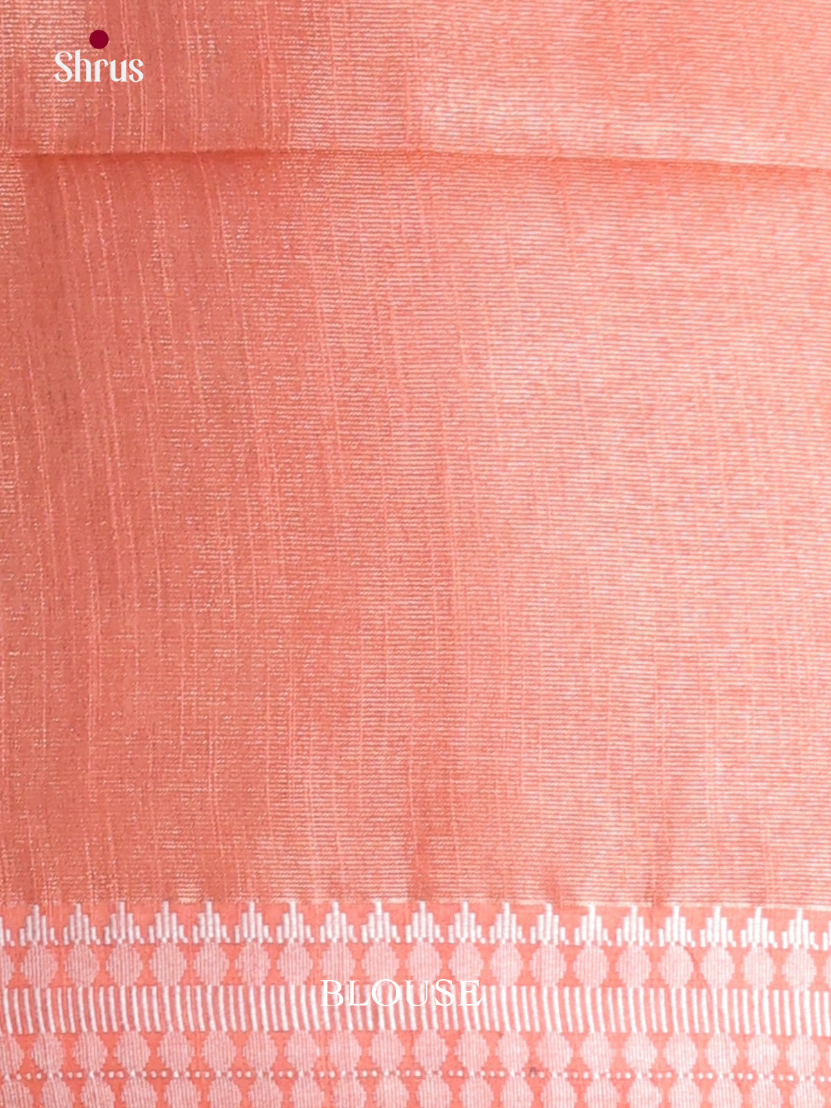 Peach - Semi Tissue Saree