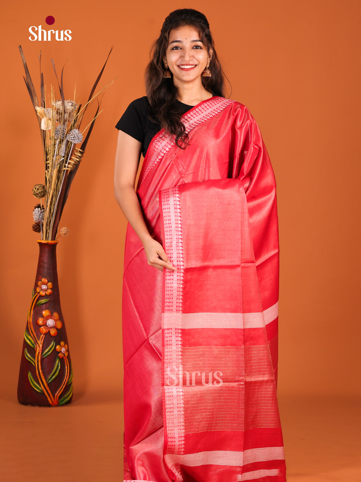 DHS27050 - Semi Tissue Saree - Shop on Shrus.com