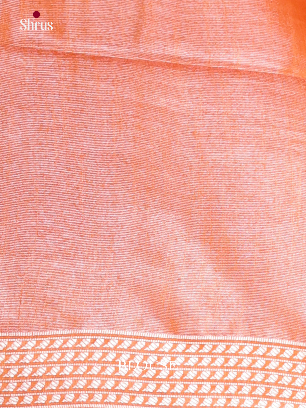 Orange - Semi Tissue Saree - Shop on Shrus.com
