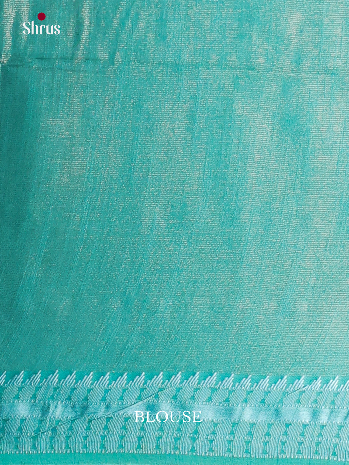 Teal Blue- Semi Tissue Saree - Shop on Shrus.com