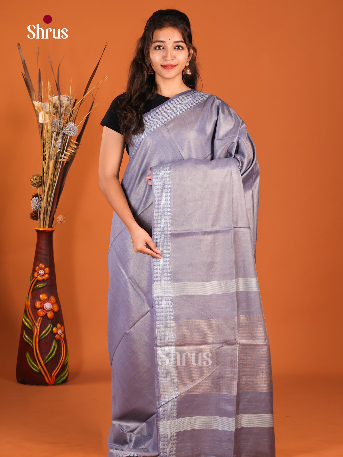 Lavender - Semi Tissue Saree