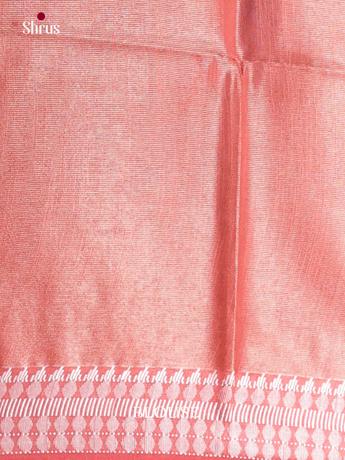 Peachish Pink- Semi Tissue Saree