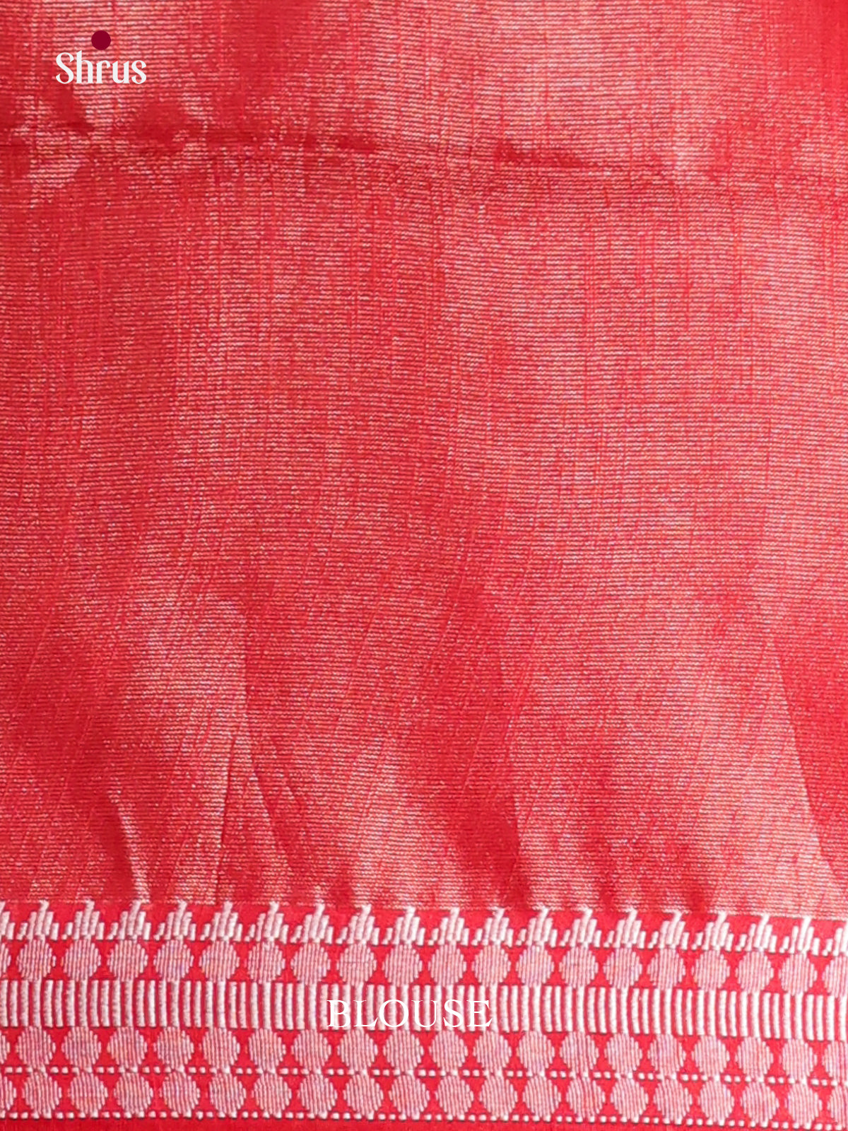 Red - Semi Tissue Saree
