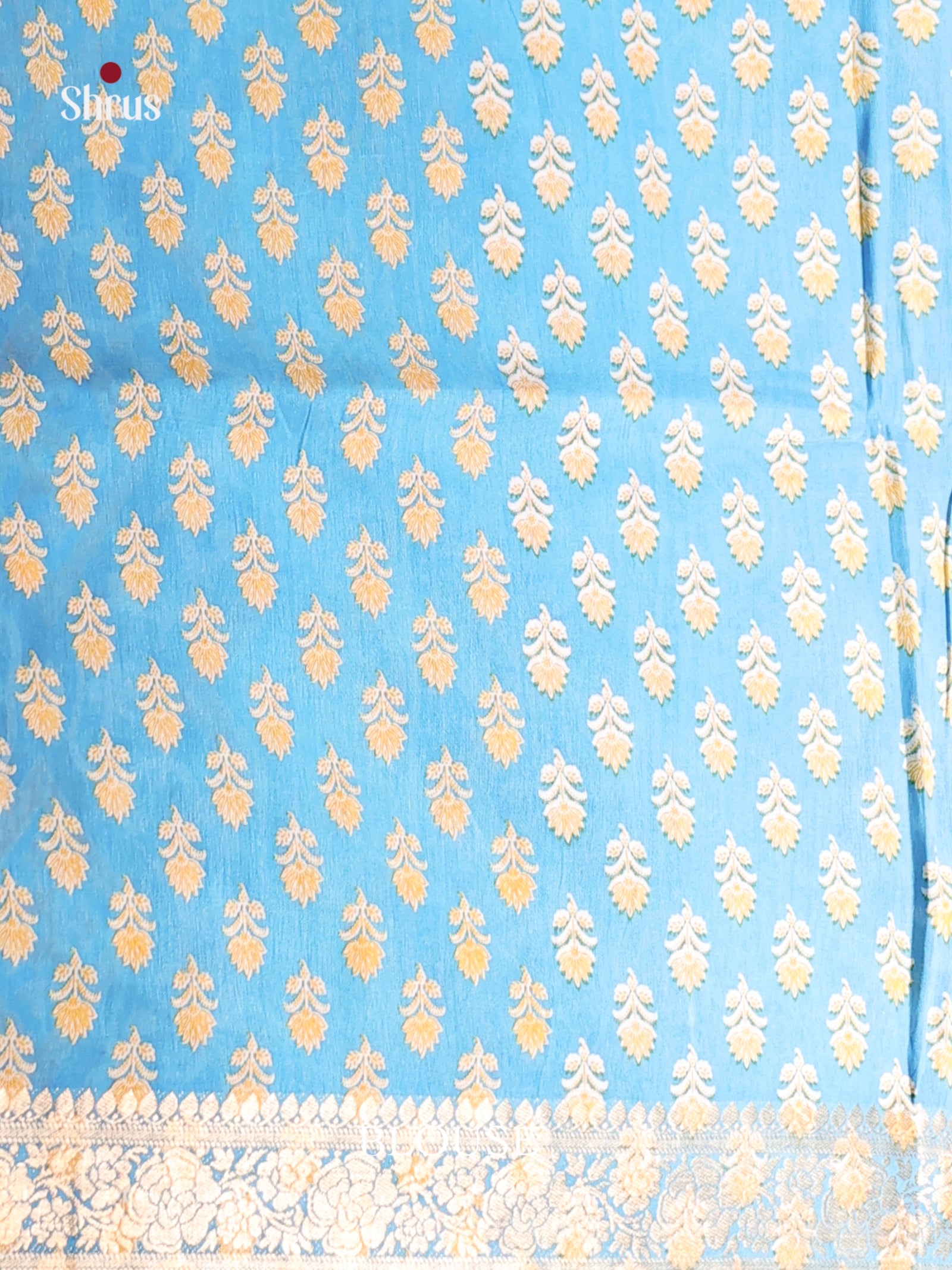 Blue - Moonga Silk Saree