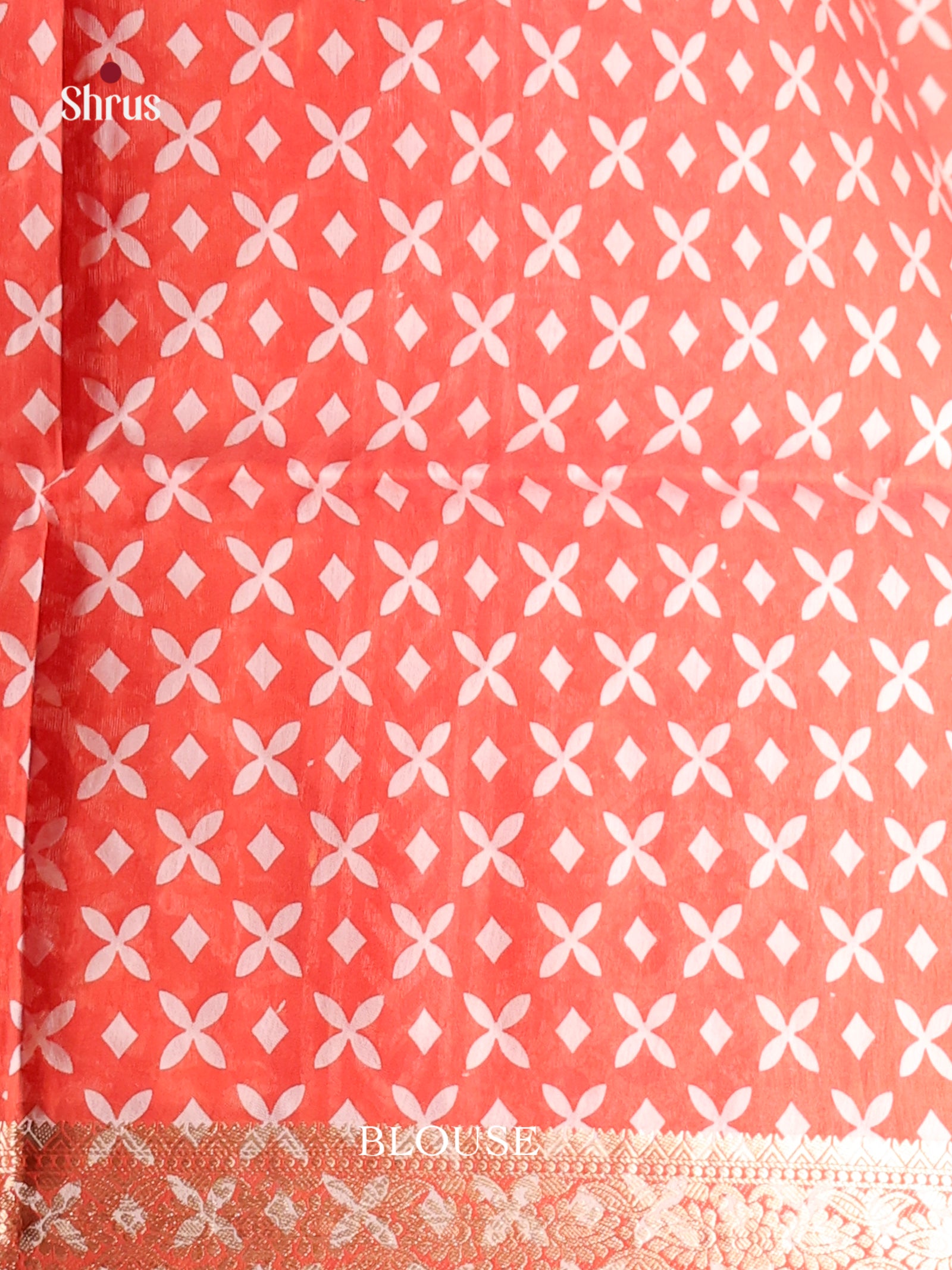 Pink & Orange- Moonga Silk Saree