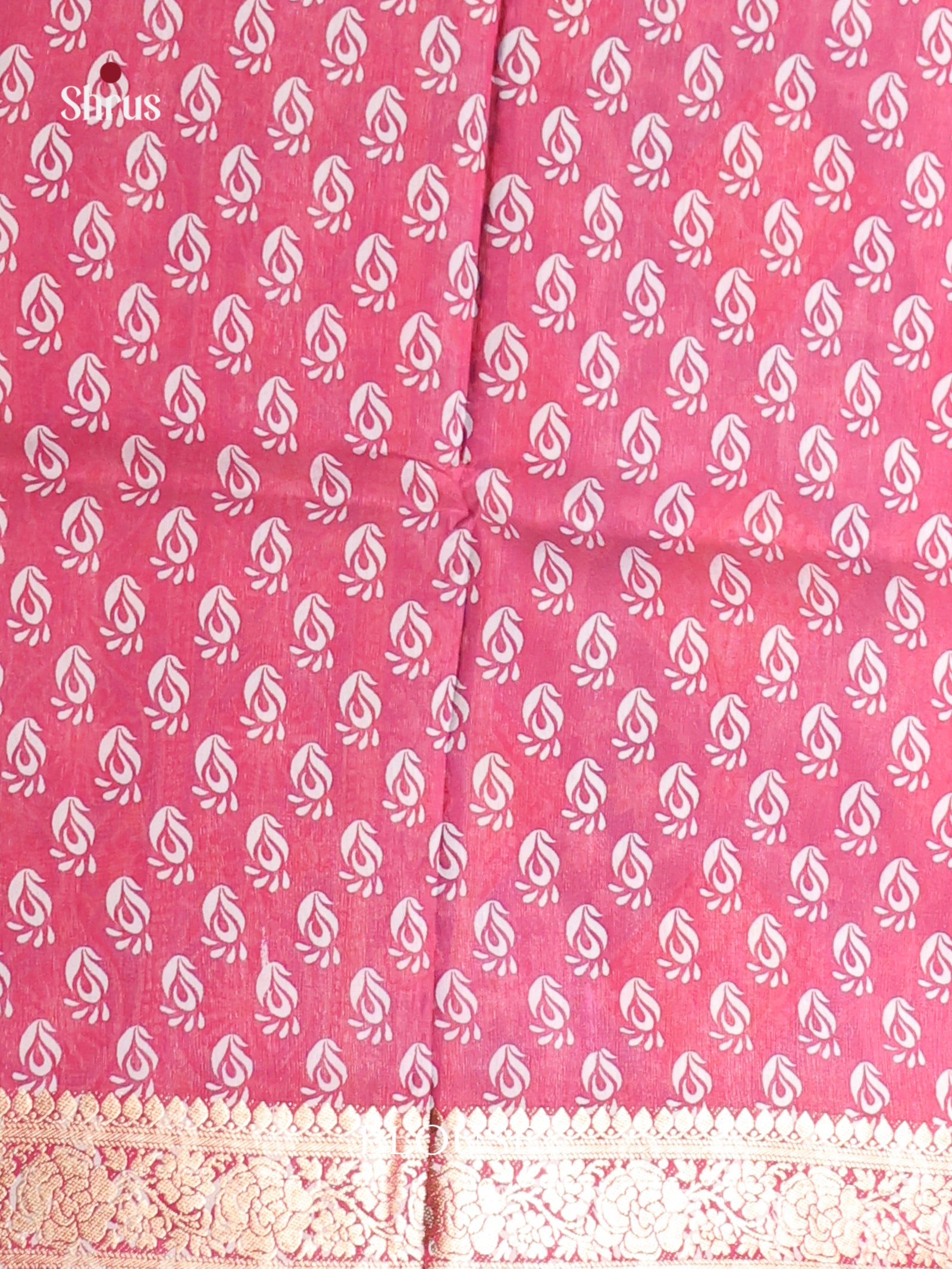 Blue & Pink - Moonga Silk Saree