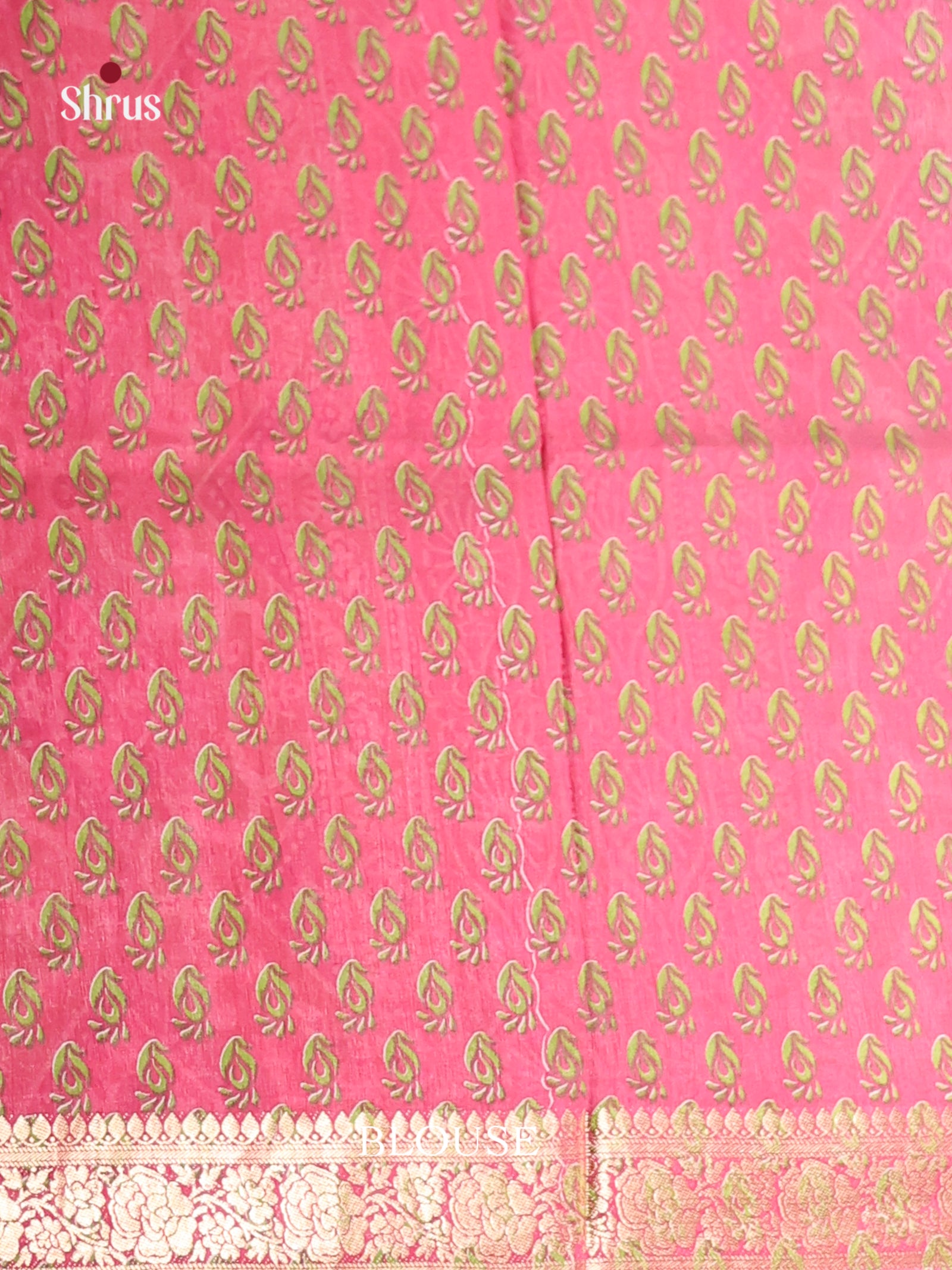 Green & Pink- Moonga Silk Saree