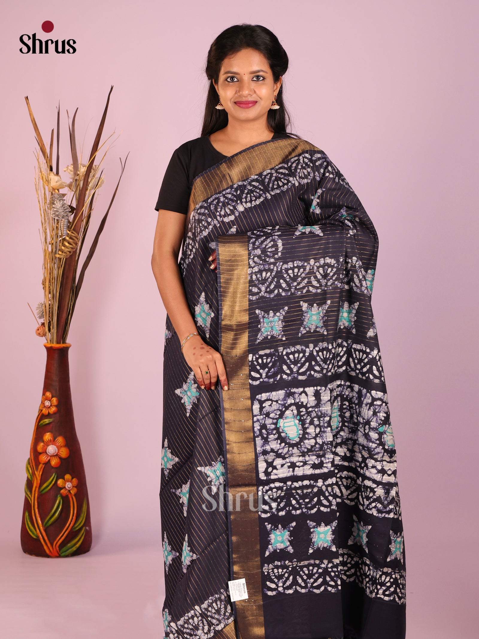 Navy Blue - Bhatik Saree