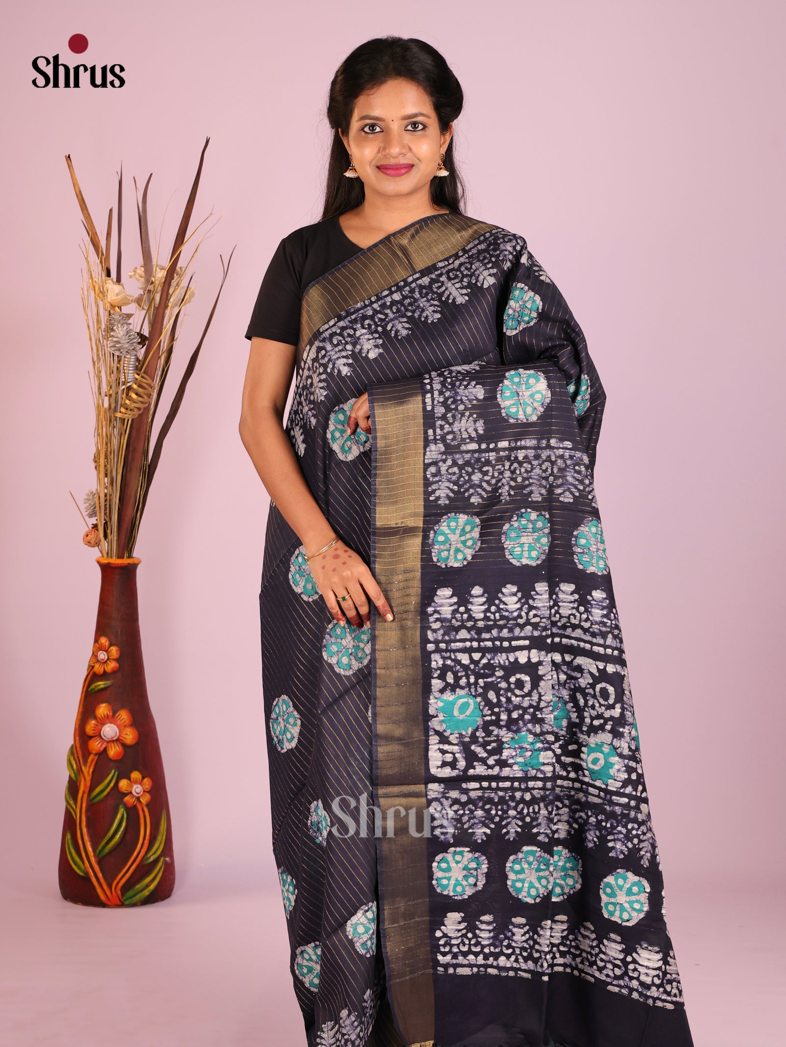 Navy Blue - Bhatik Saree