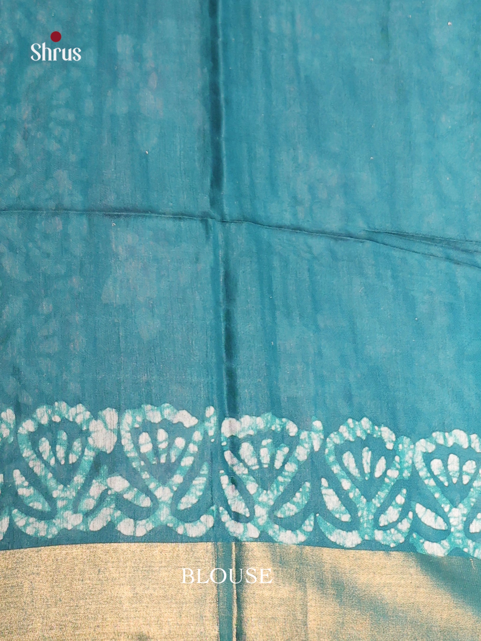 Cream & Teal - Bhatik Saree - Shop on Shrus.com