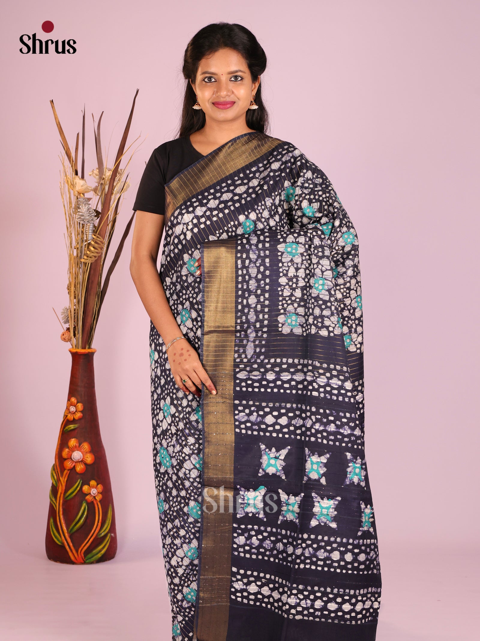 Navy Blue - Bhatik Saree