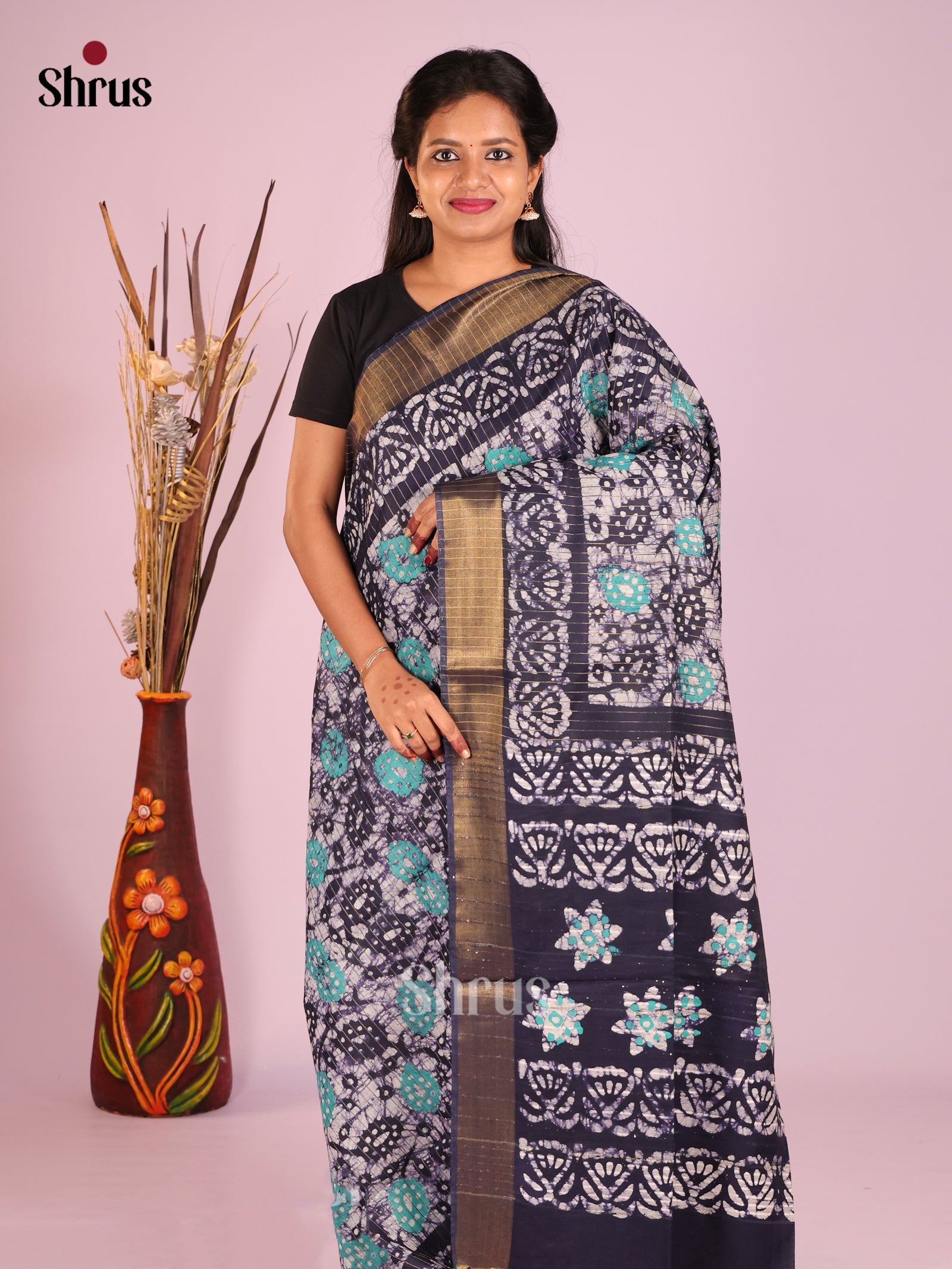 Navy Blue - Bhatik Saree