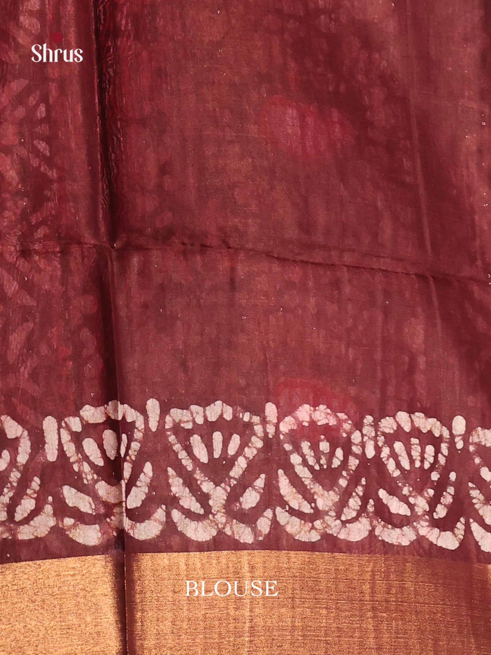 Maroon - Bhatik Saree - Shop on Shrus.com