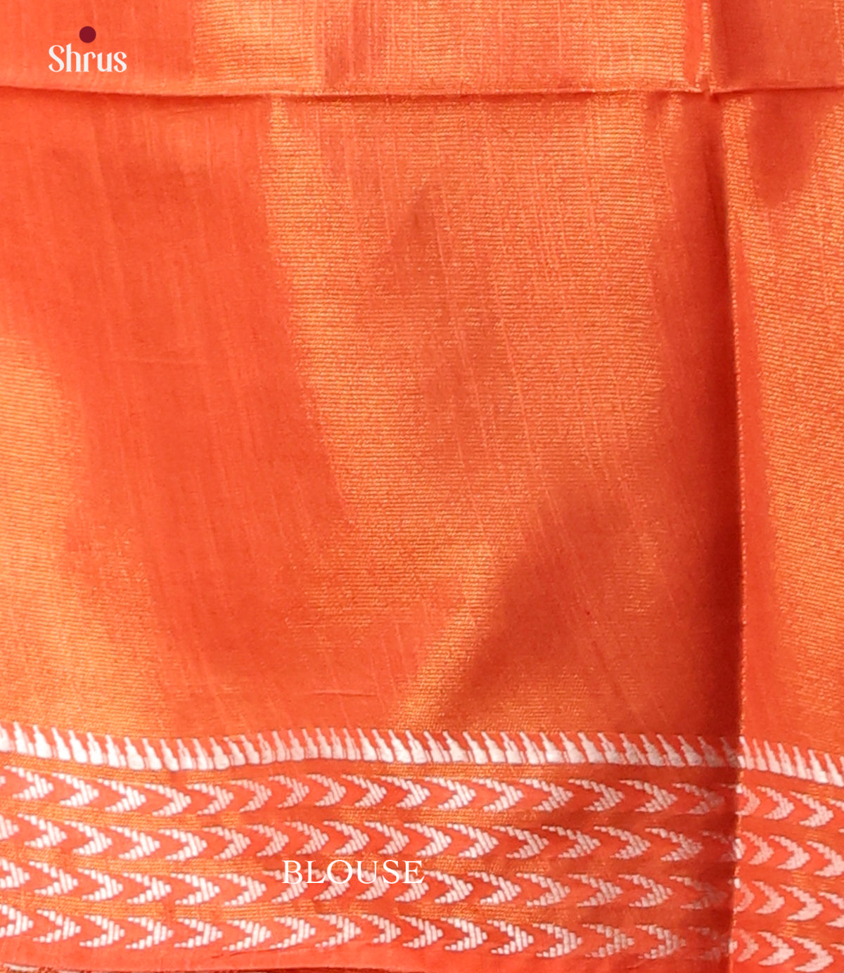 Orange - Semi Tissue Saree