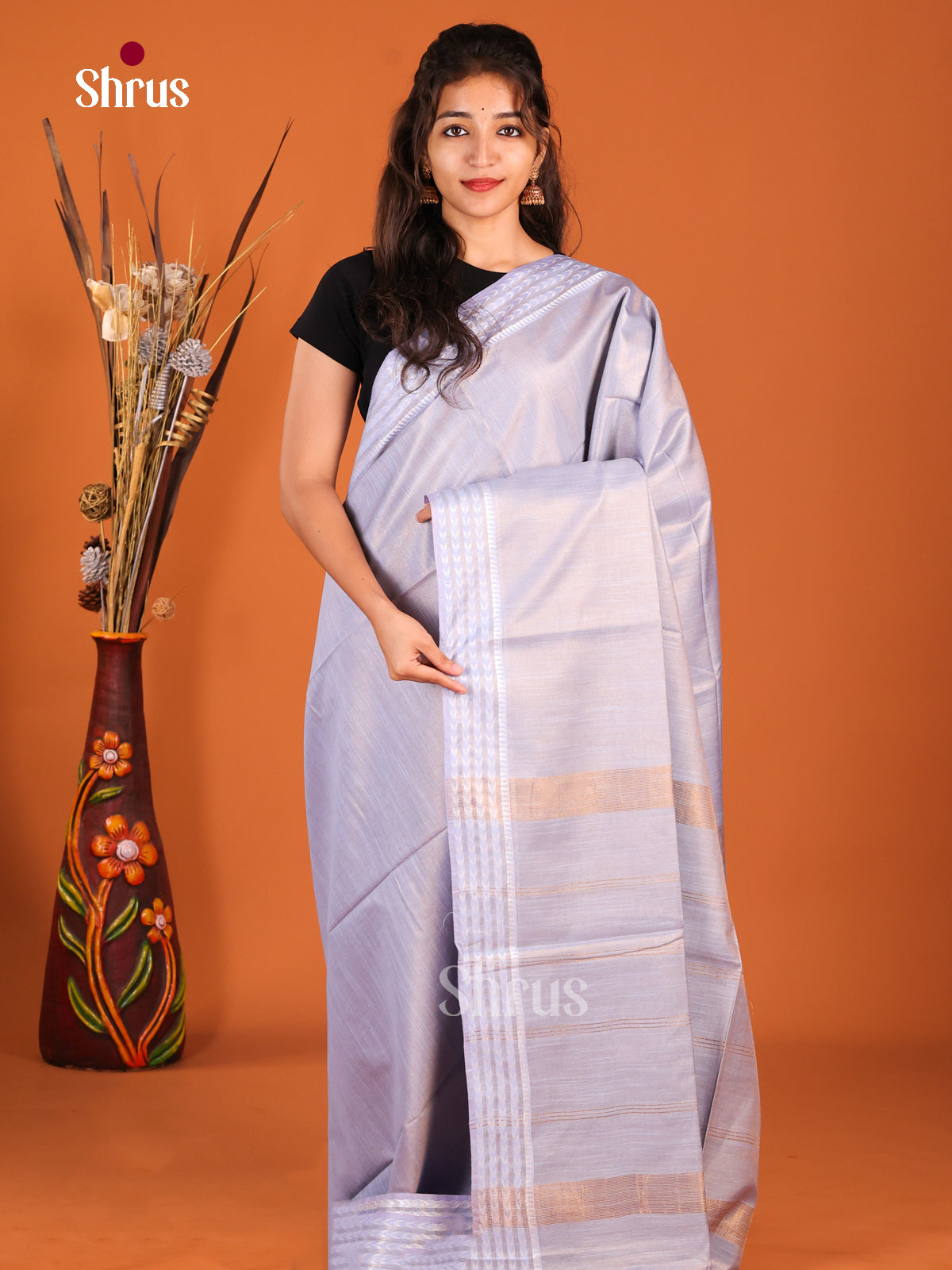 Lavender - Semi Tissue Saree