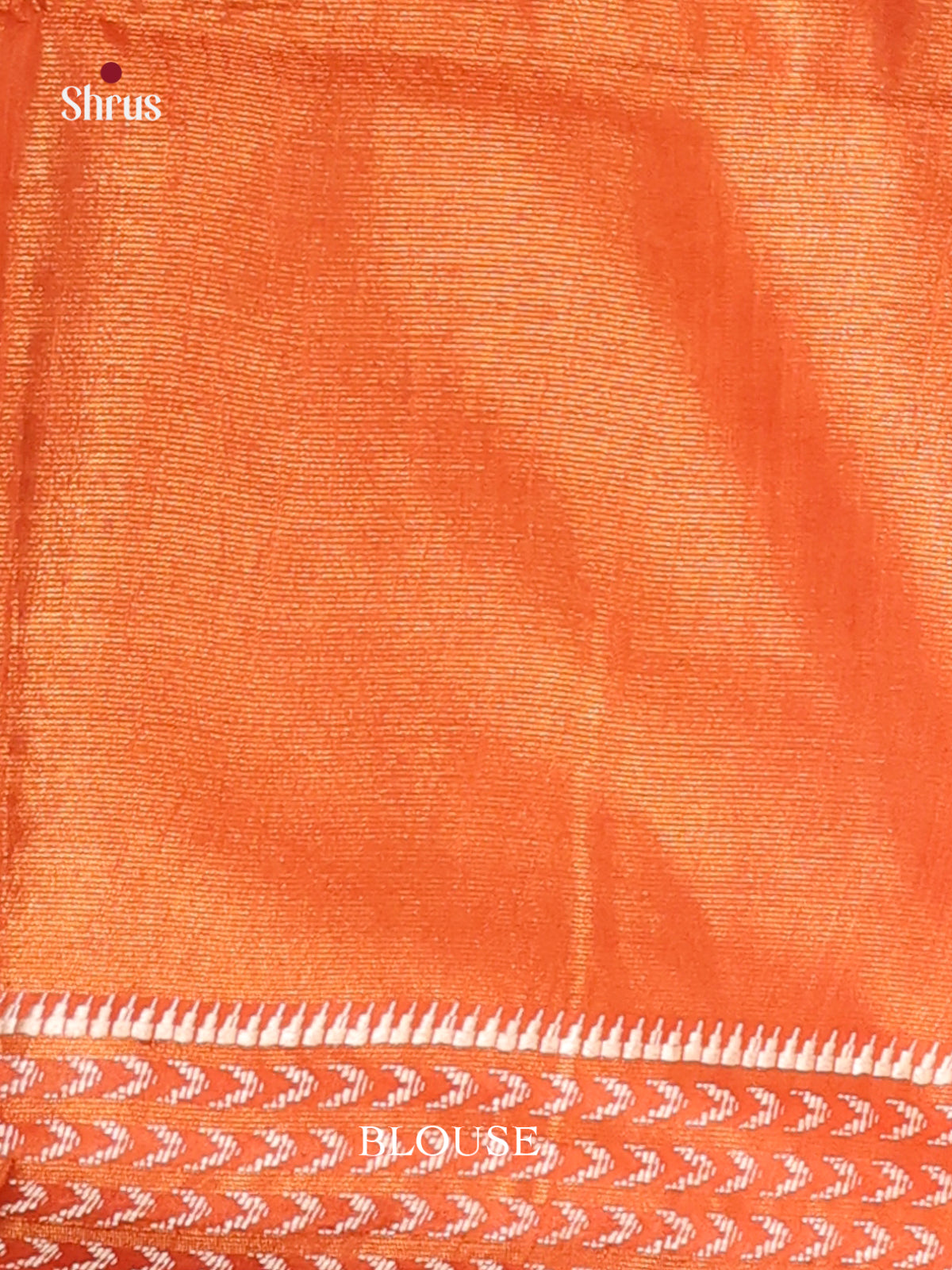 Orange - Semi Tissue Saree