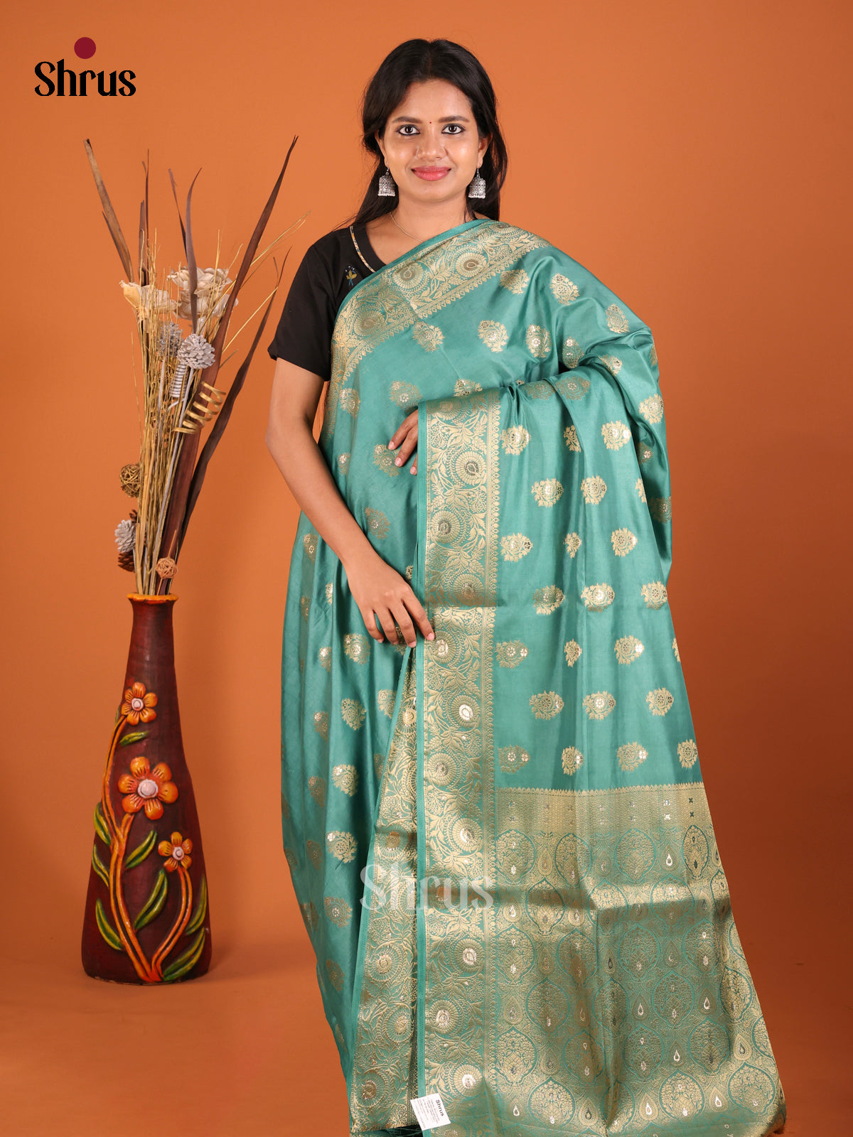 DHS27398 - North Silk Cotton Saree - Shop on Shrus.com