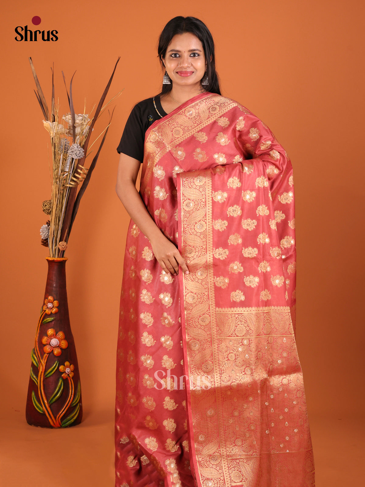 Red gold disgigner North Silk Cotton Saree