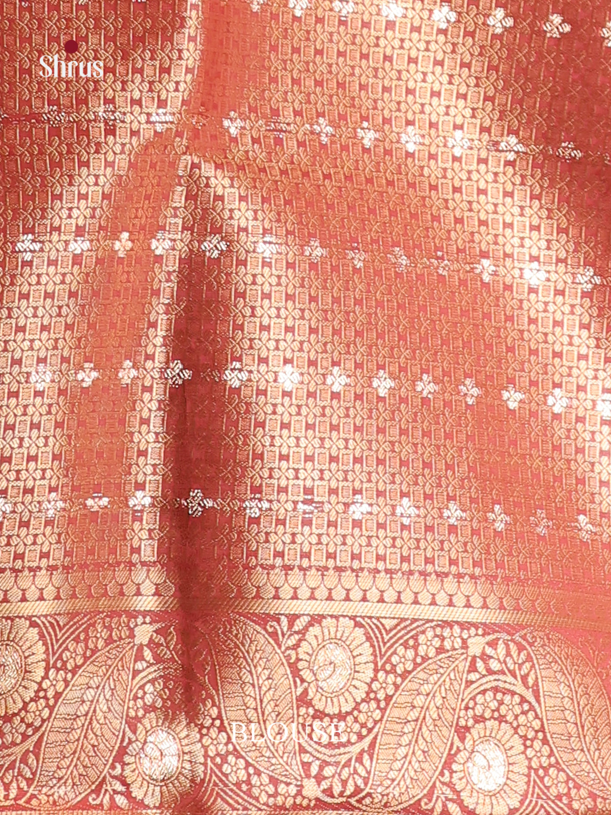 Red gold disgigner North Silk Cotton Saree -1