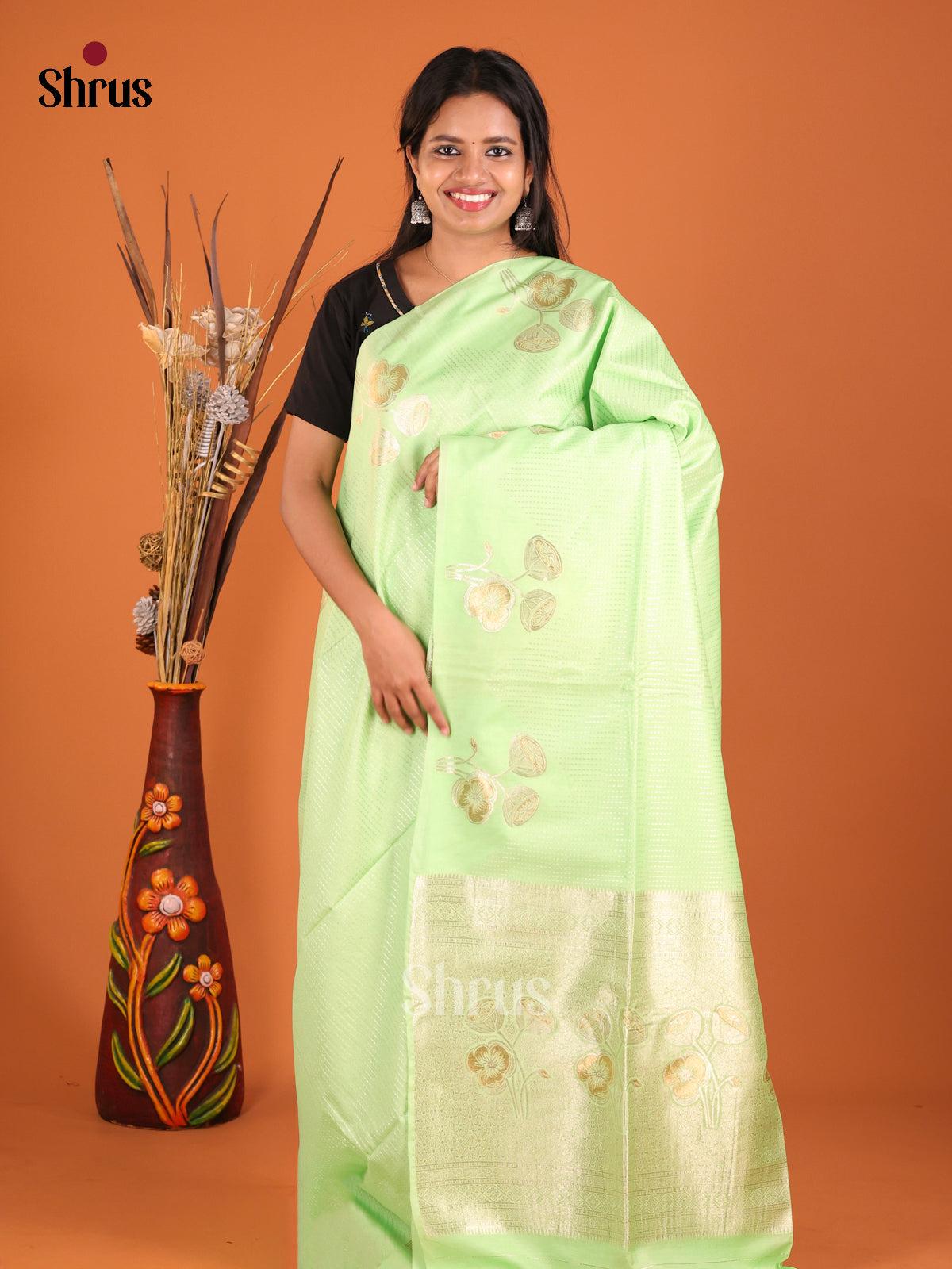 DHS27404 - North Silk Cotton Saree - Shop on Shrus.com