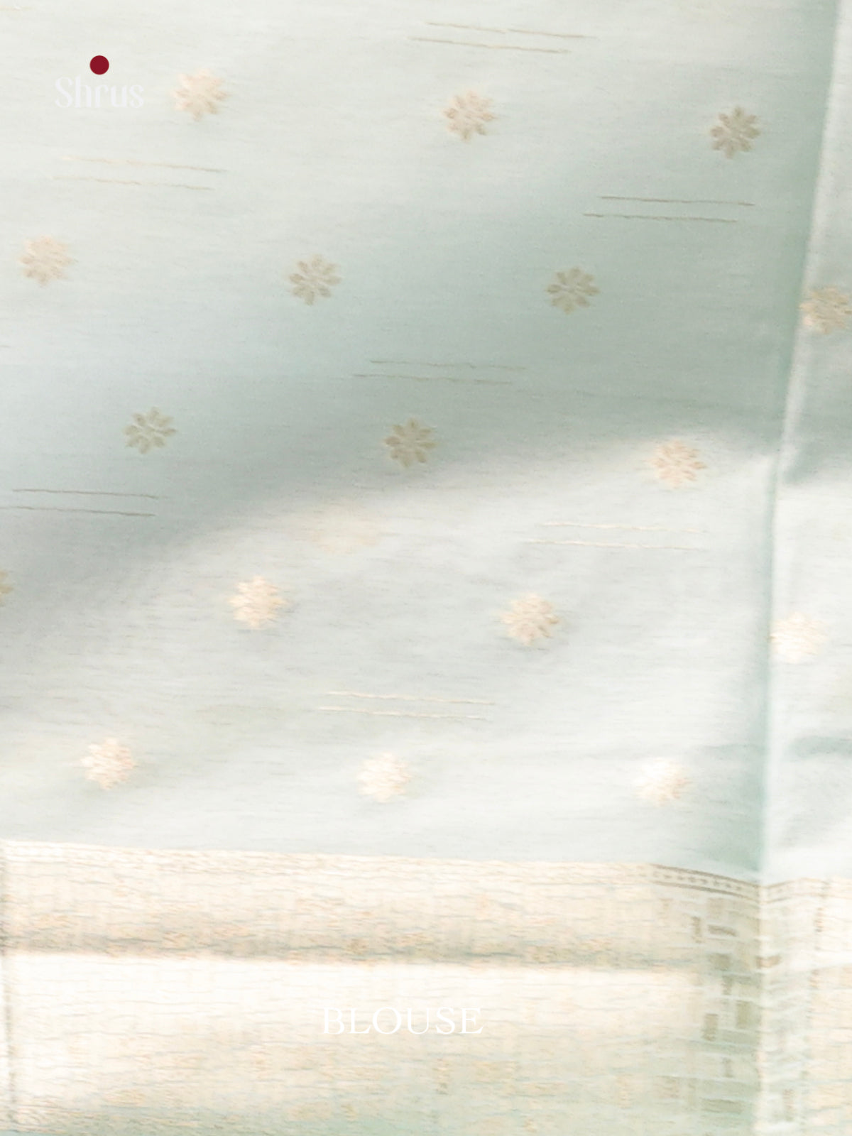 ice blue zari North Silk Cotton Saree 1