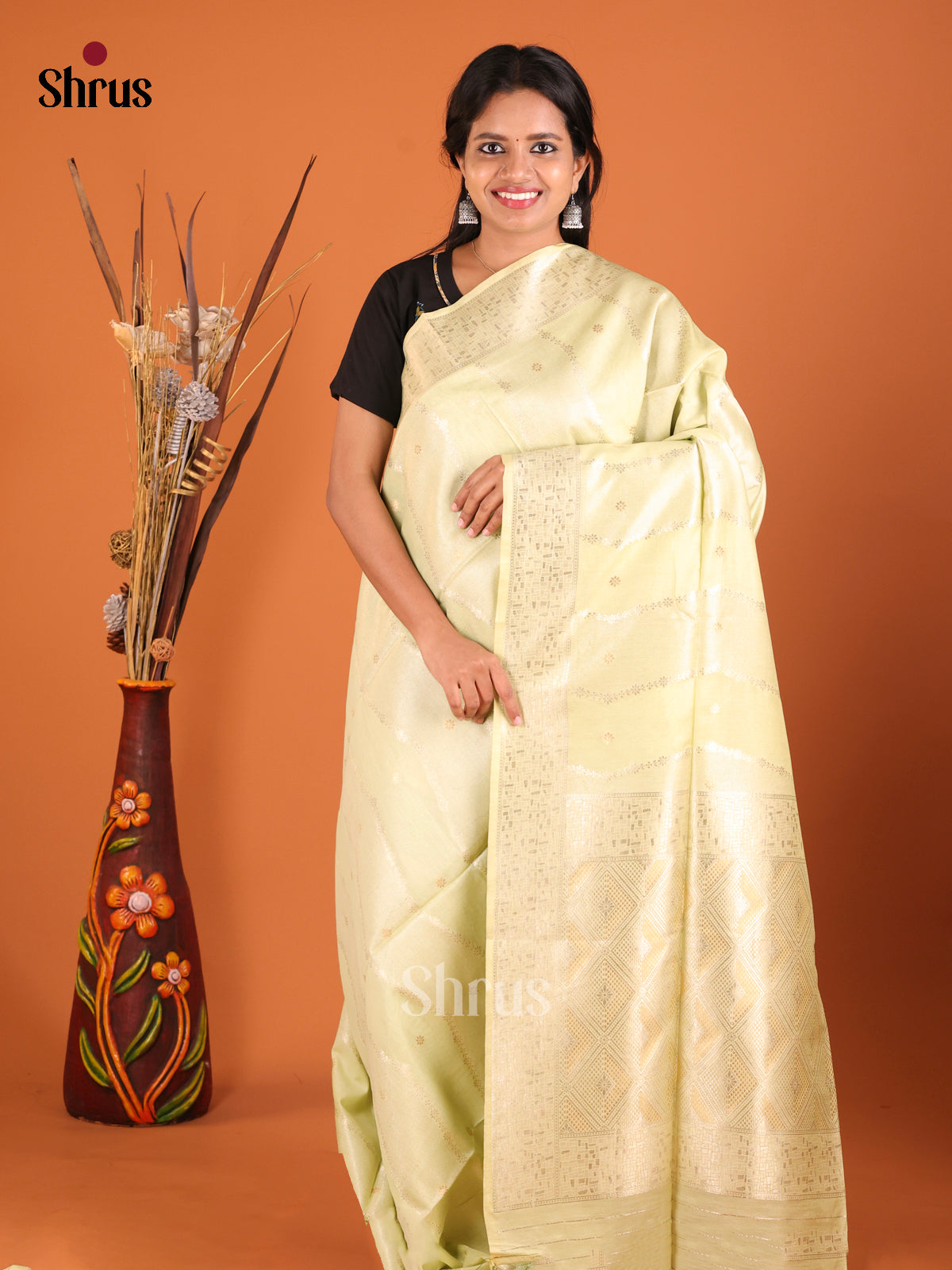 yellow zari North Silk Cotton Saree