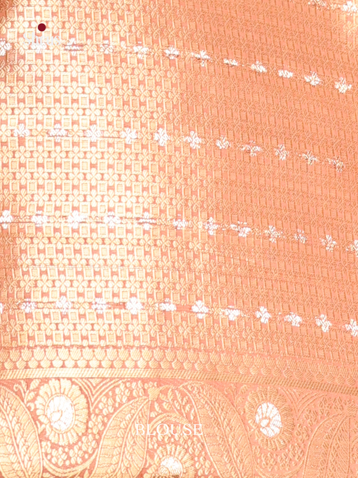 peach floral North Silk Cotton Saree 1