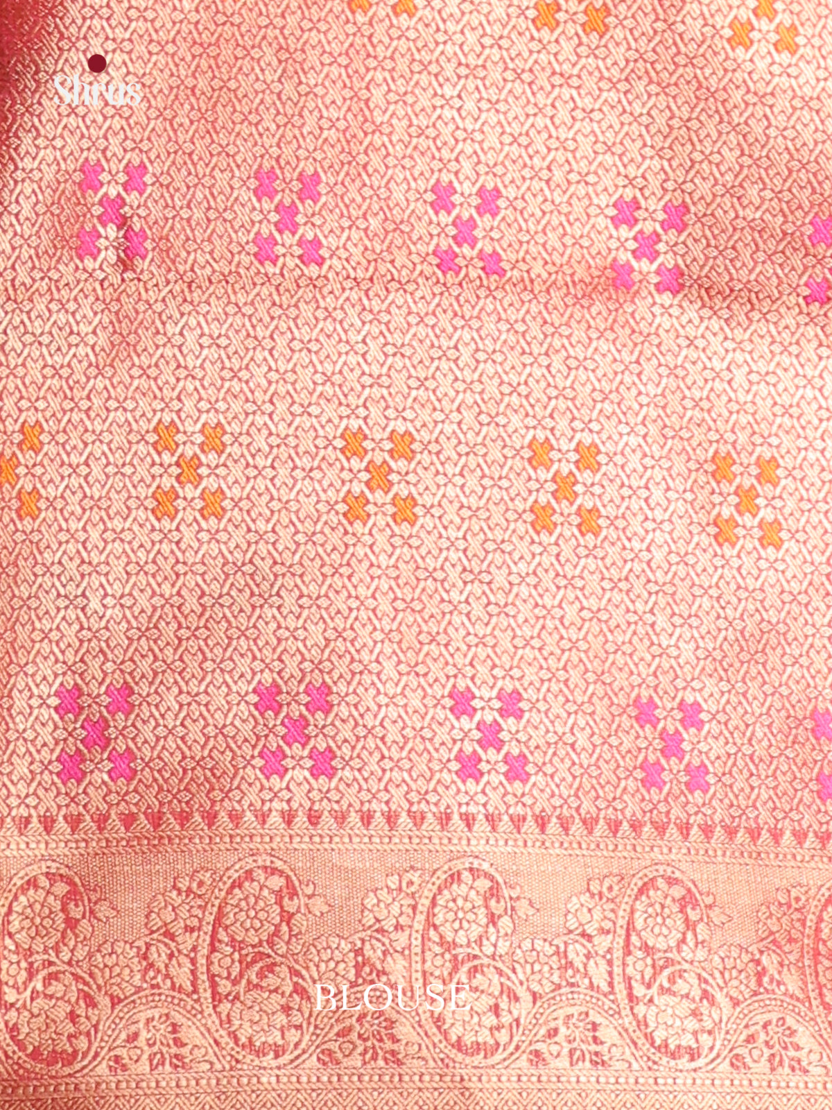 pink with desinged North Silk Cotton Saree -1