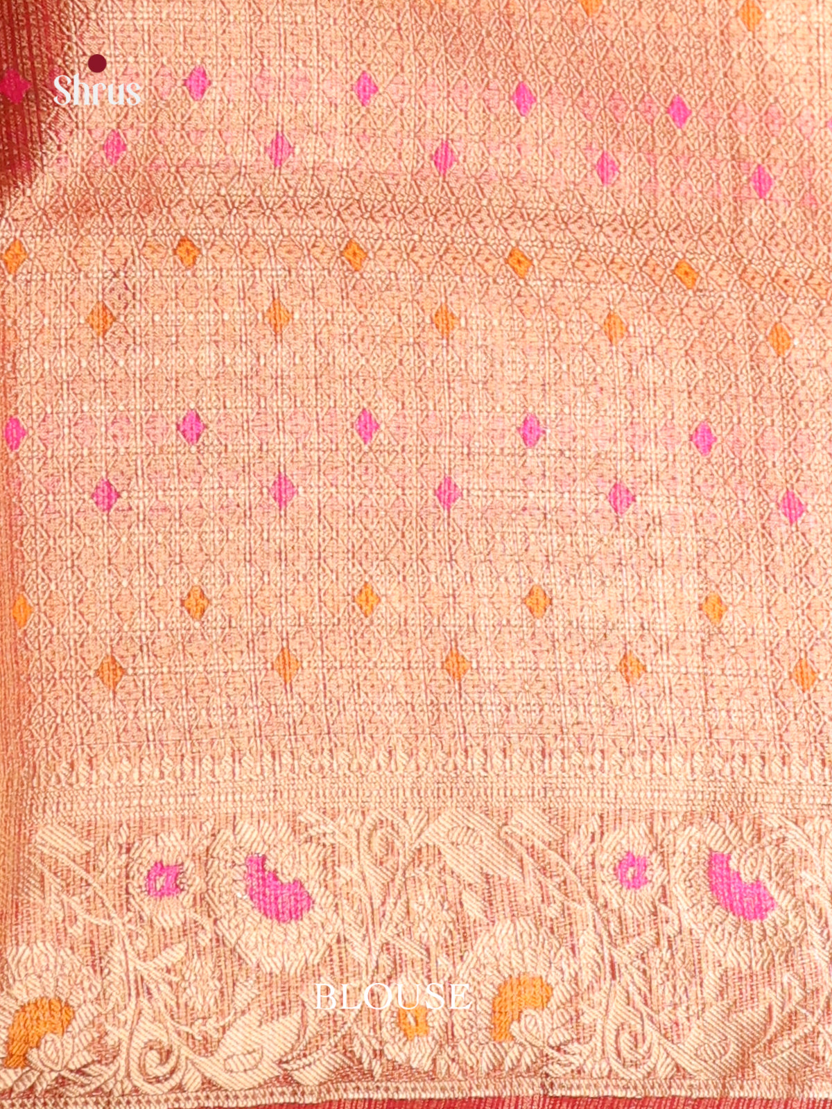 orange full zari North Silk Cotton Saree 1