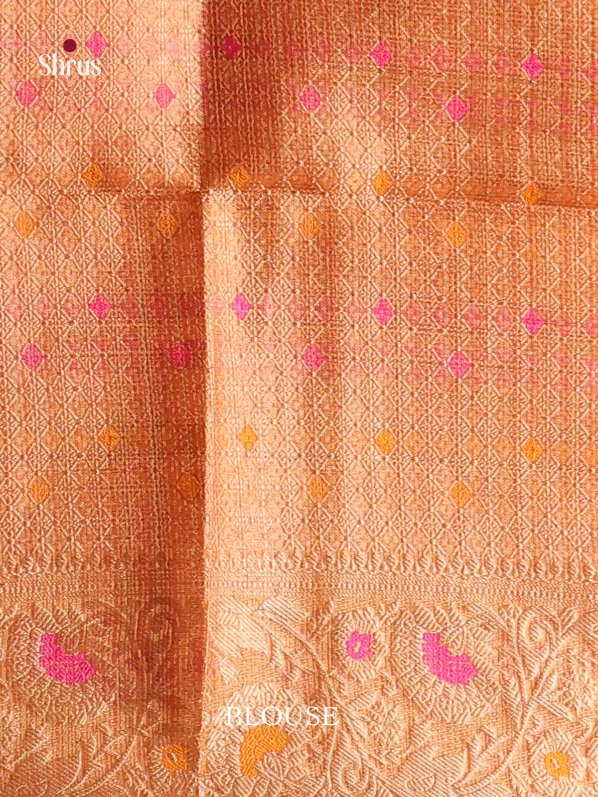 orange gold zari North Silk Cotton Saree 1