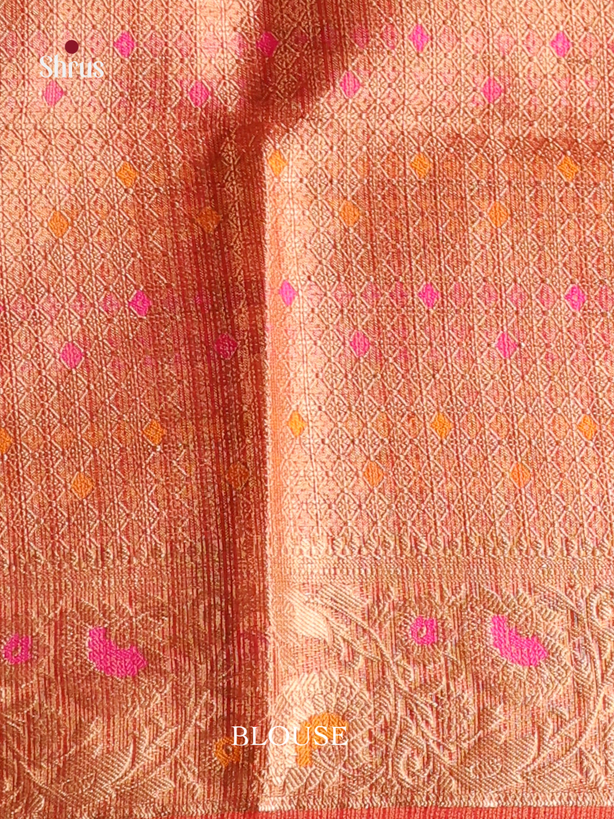 orange zari pink North Silk Cotton Saree 1