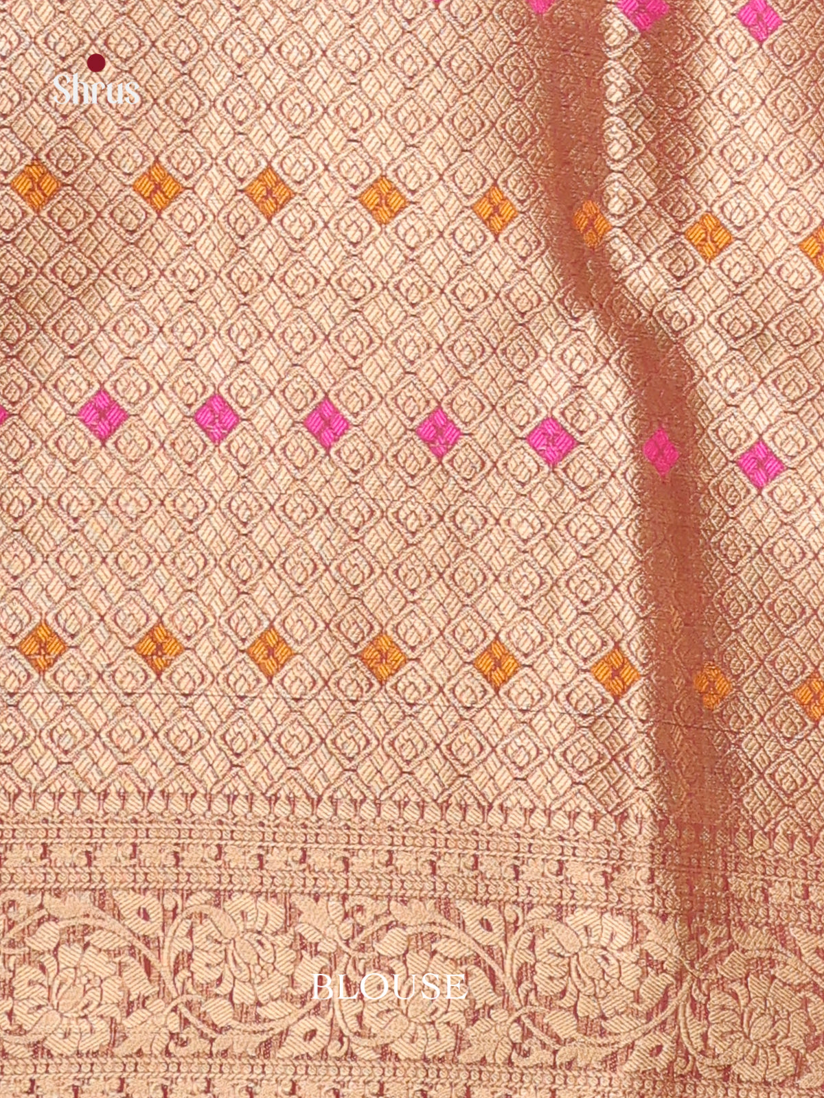 marron gold designed zari North Silk Cotton Saree 1