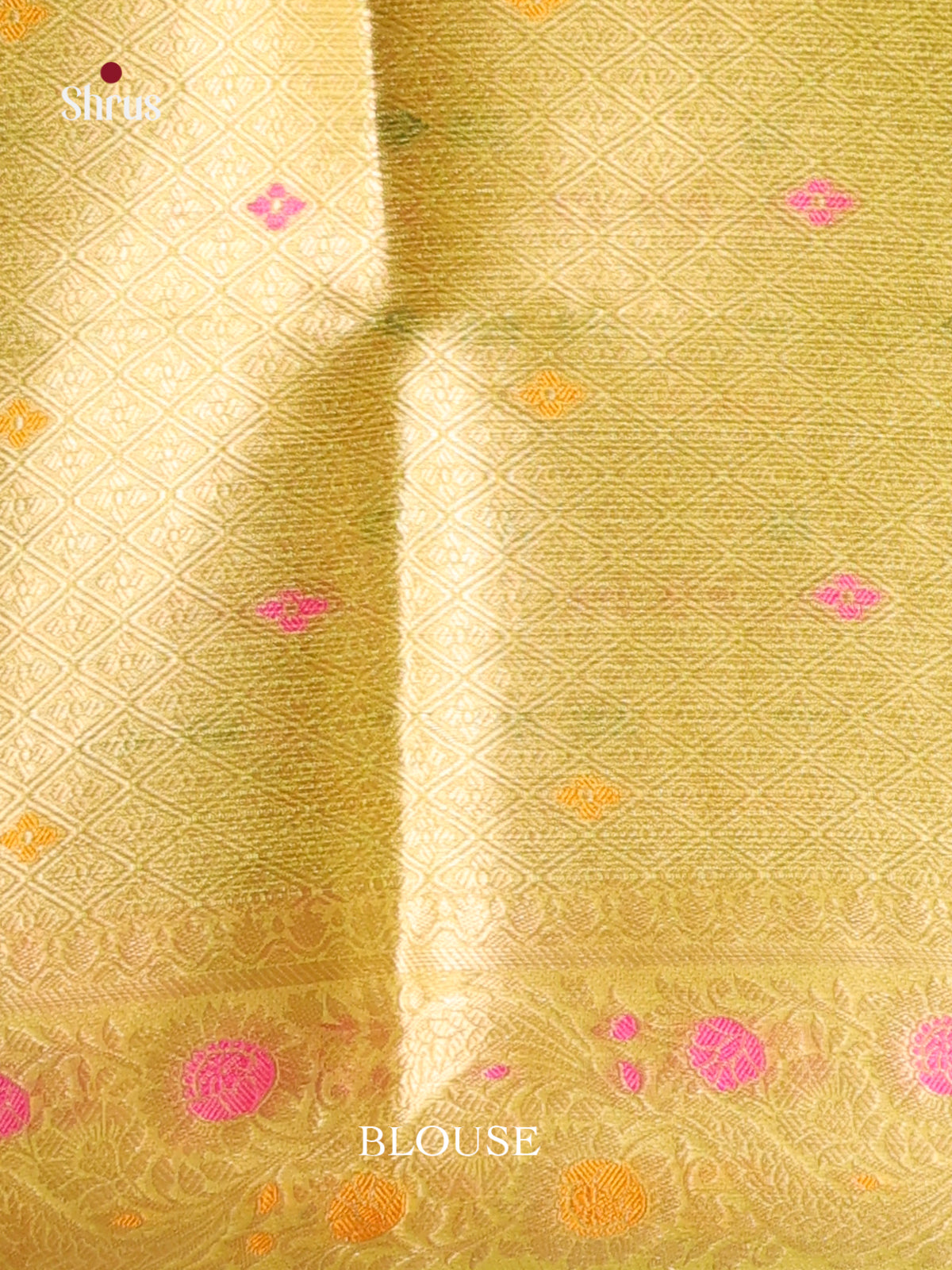 yellow small pink North Silk Cotton Saree 1