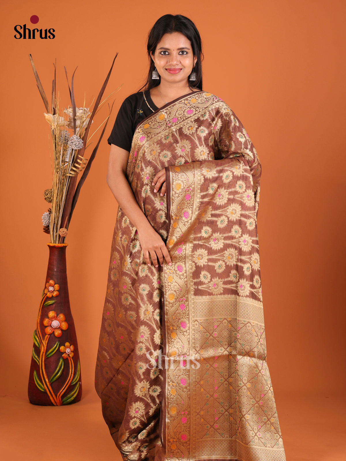 pink gold zari green North Silk Cotton Saree
