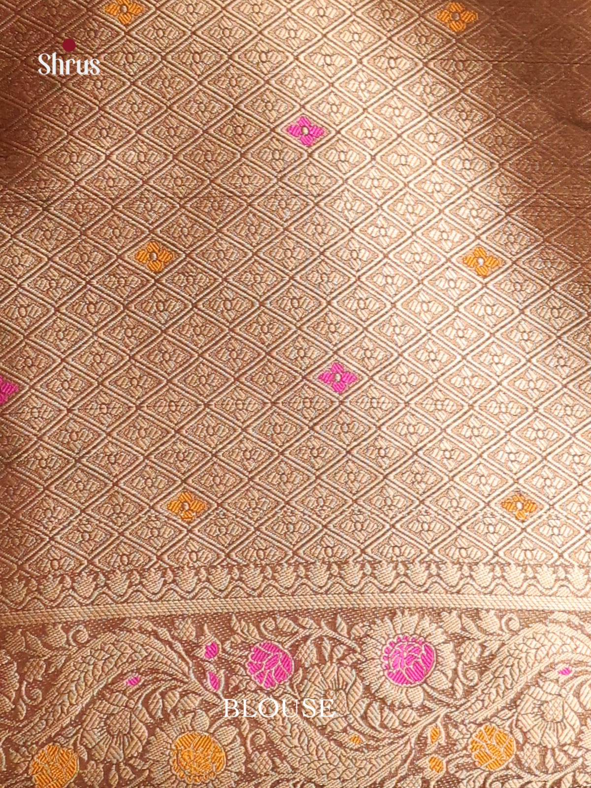 brown zari green North Silk Cotton Saree 1