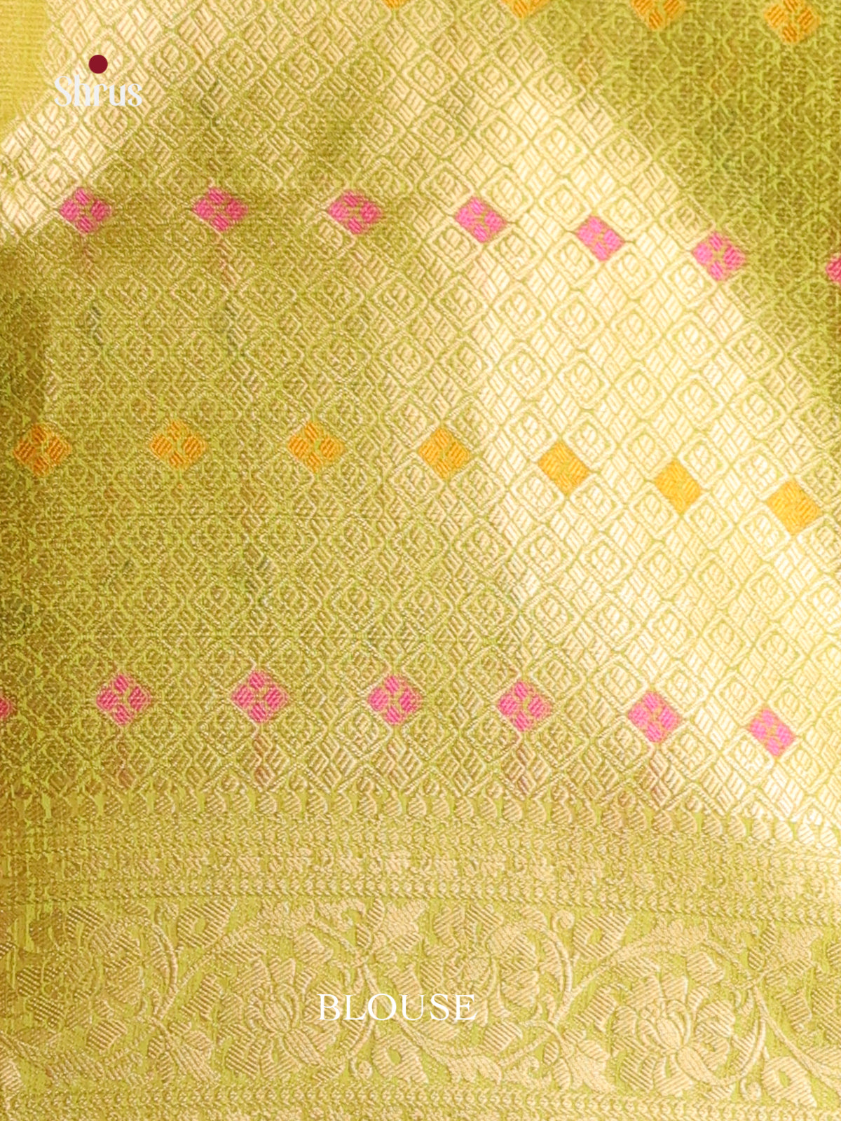 yellow pink flower design North Silk Cotton Saree 1