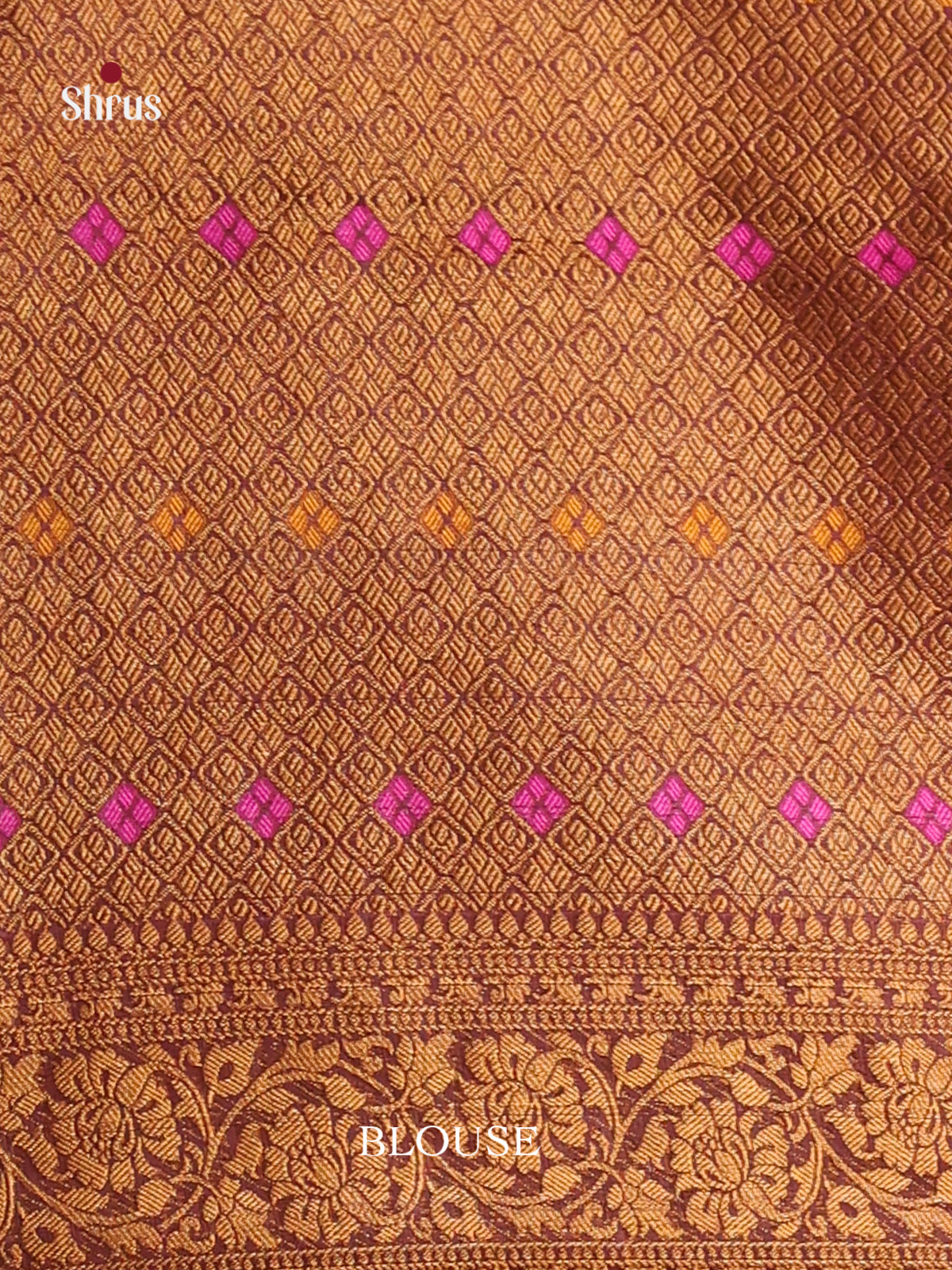 brown gold zari North Silk Cotton Saree 1
