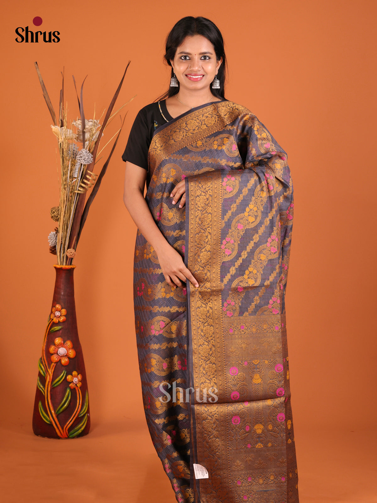 DHS27501 - North Silk Cotton Saree - Shop on Shrus.com