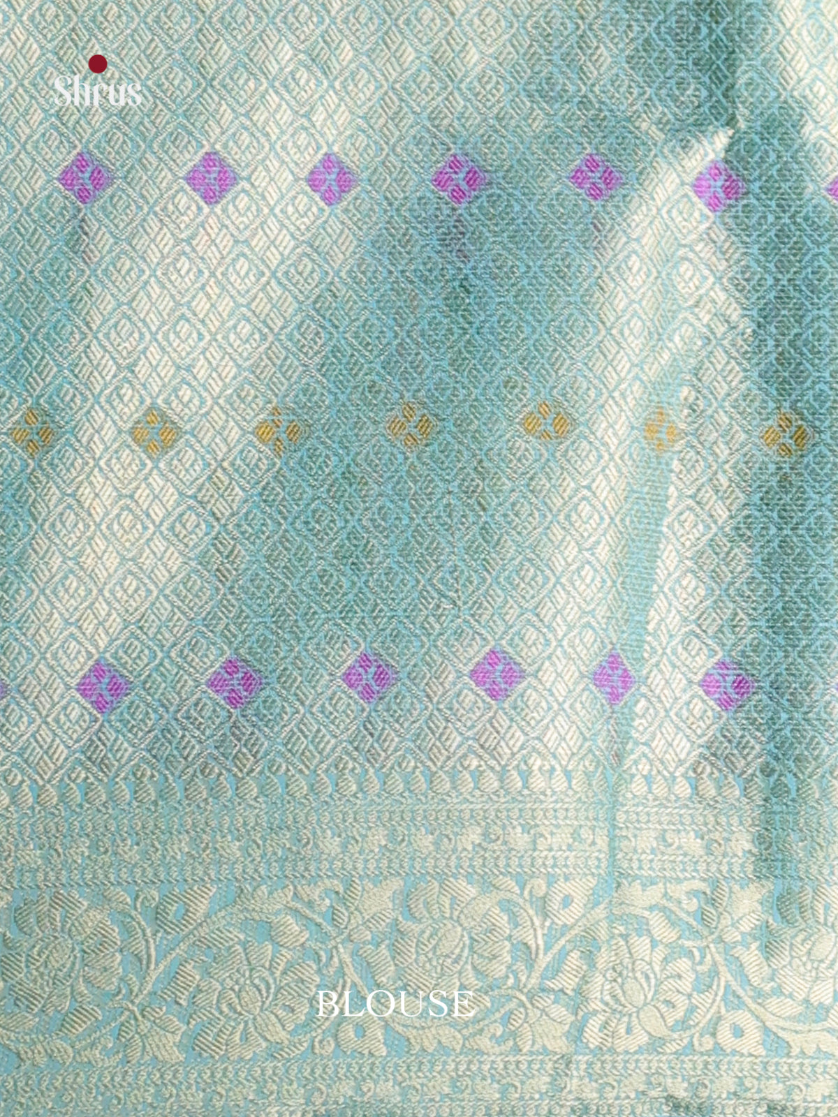 sky blue zari North Silk Cotton Saree 1